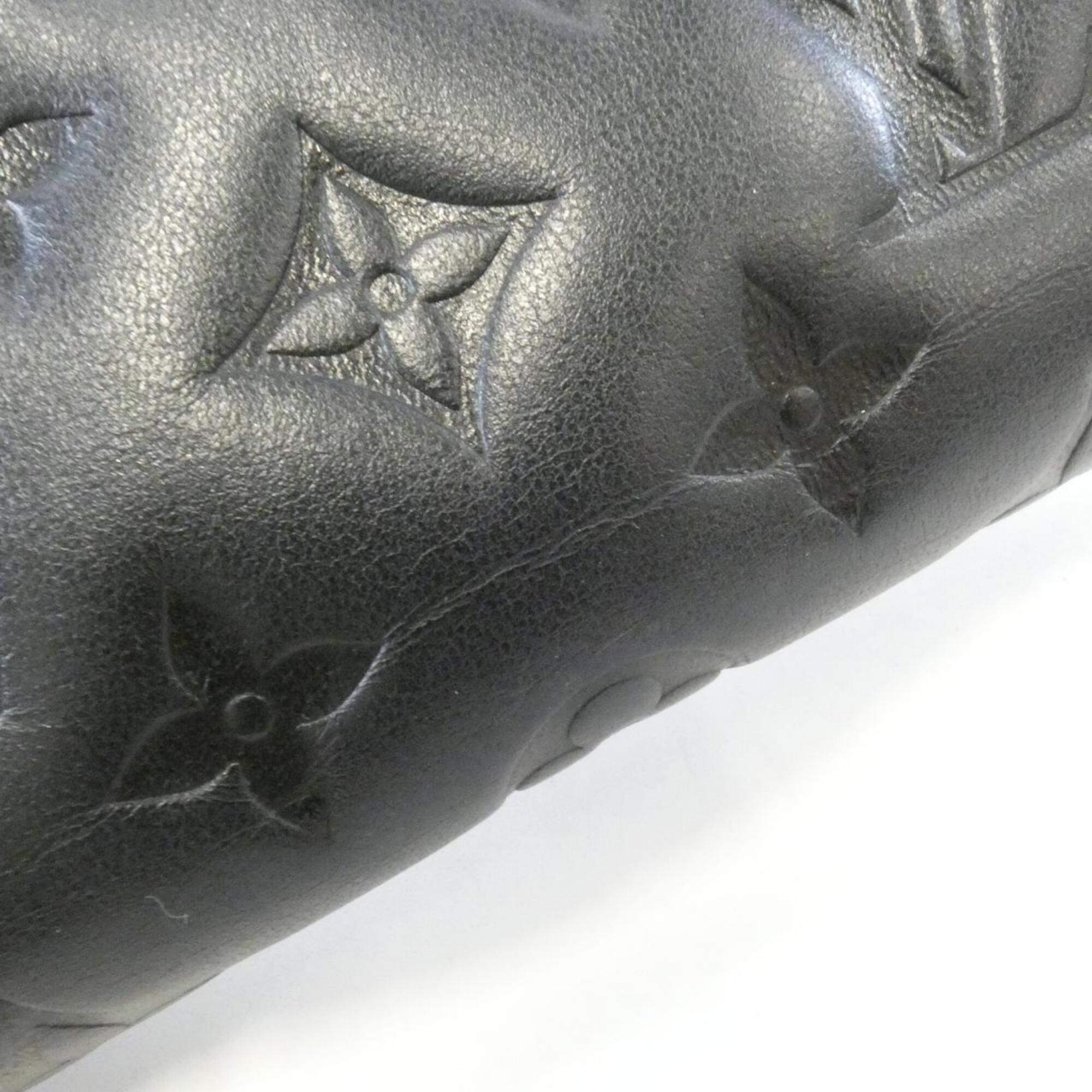 Louis Vuitton Black Leather Long Wallet (Bi-Fold) (Pre-Owned)