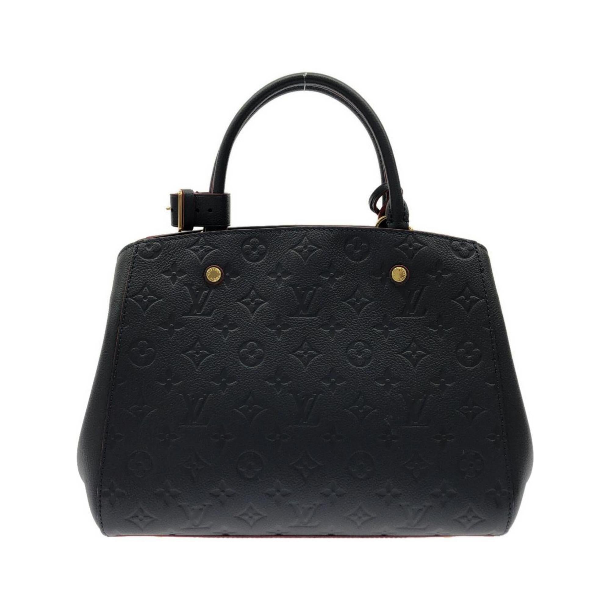 Louis Vuitton Marine Rouge Leather Handbag (Pre-Owned)