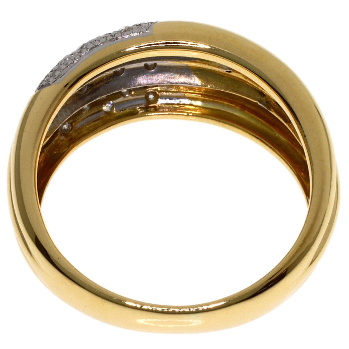Celine Yellow Gold (18K) Platinum 900 Band Ring (Pre-Owned)