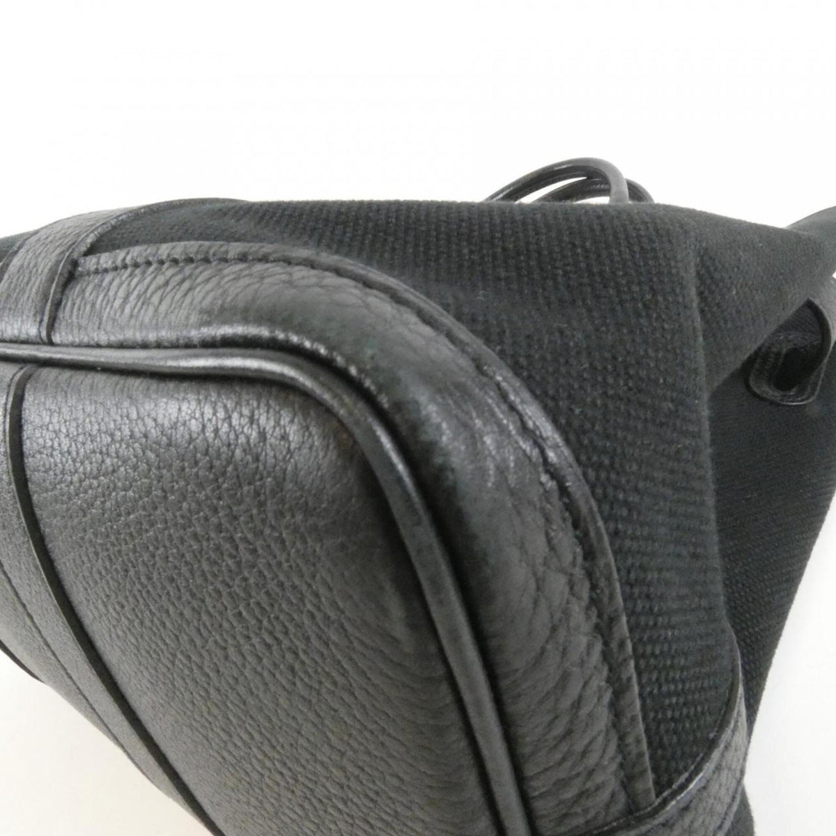 Hermes Black Canvas Negonda Leather Handbag (Pre-Owned)