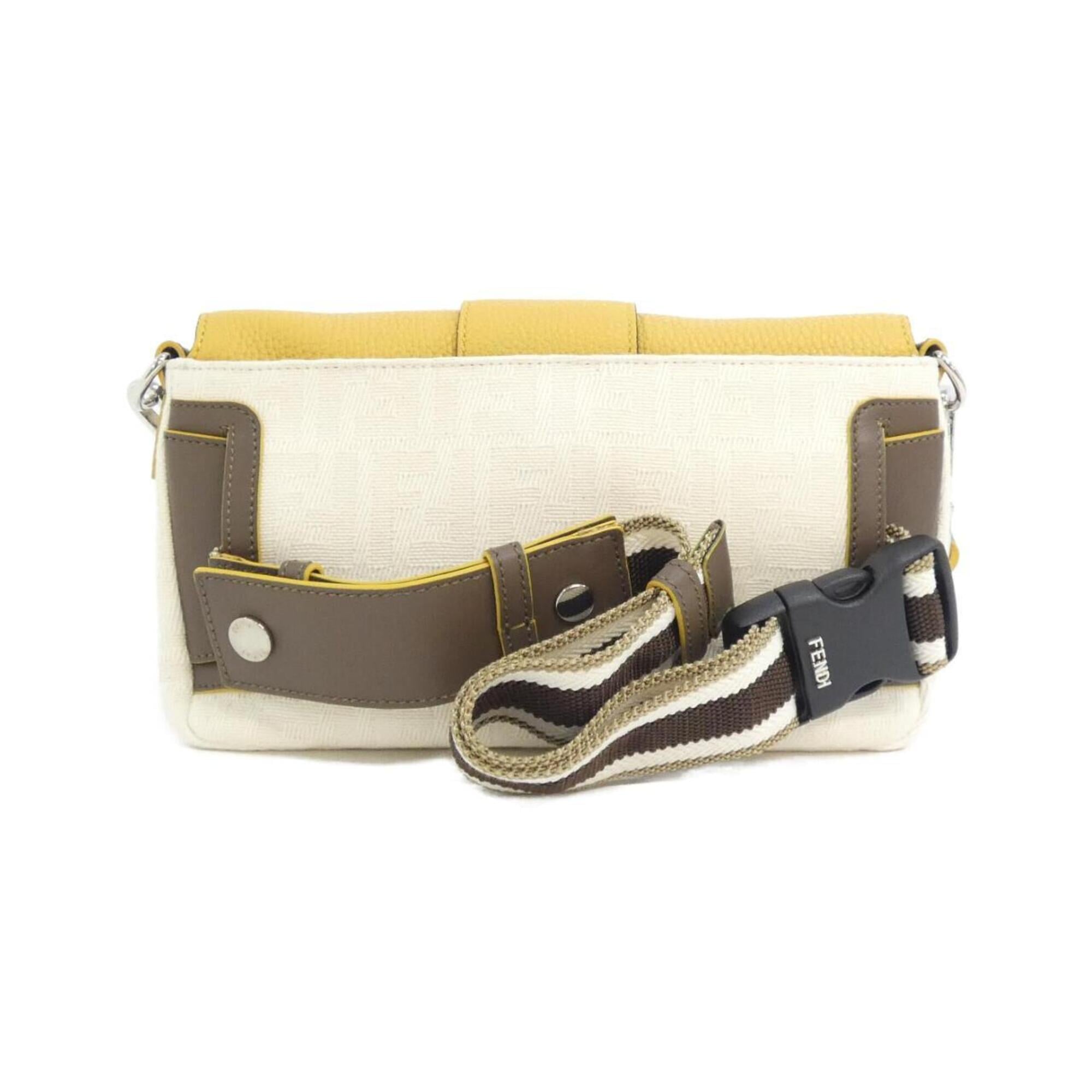 Fendi Yellow Canvas Leather Fanny Pack (Pre-Owned)