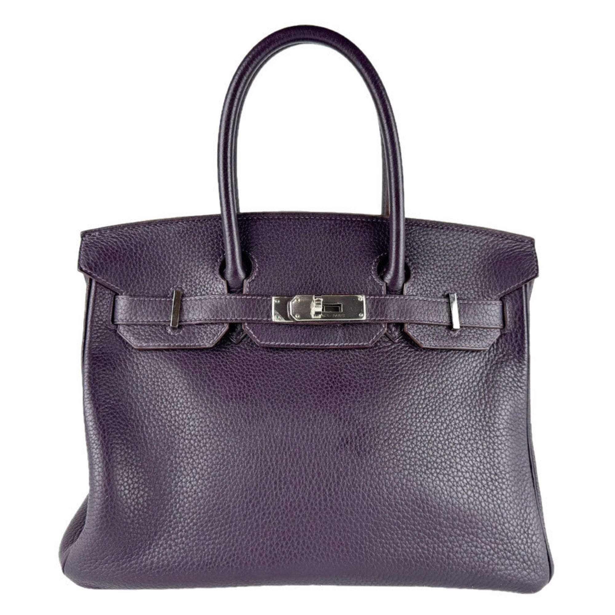 Hermes Cassis Taurillon Clemence Leather Handbag (Pre-Owned)