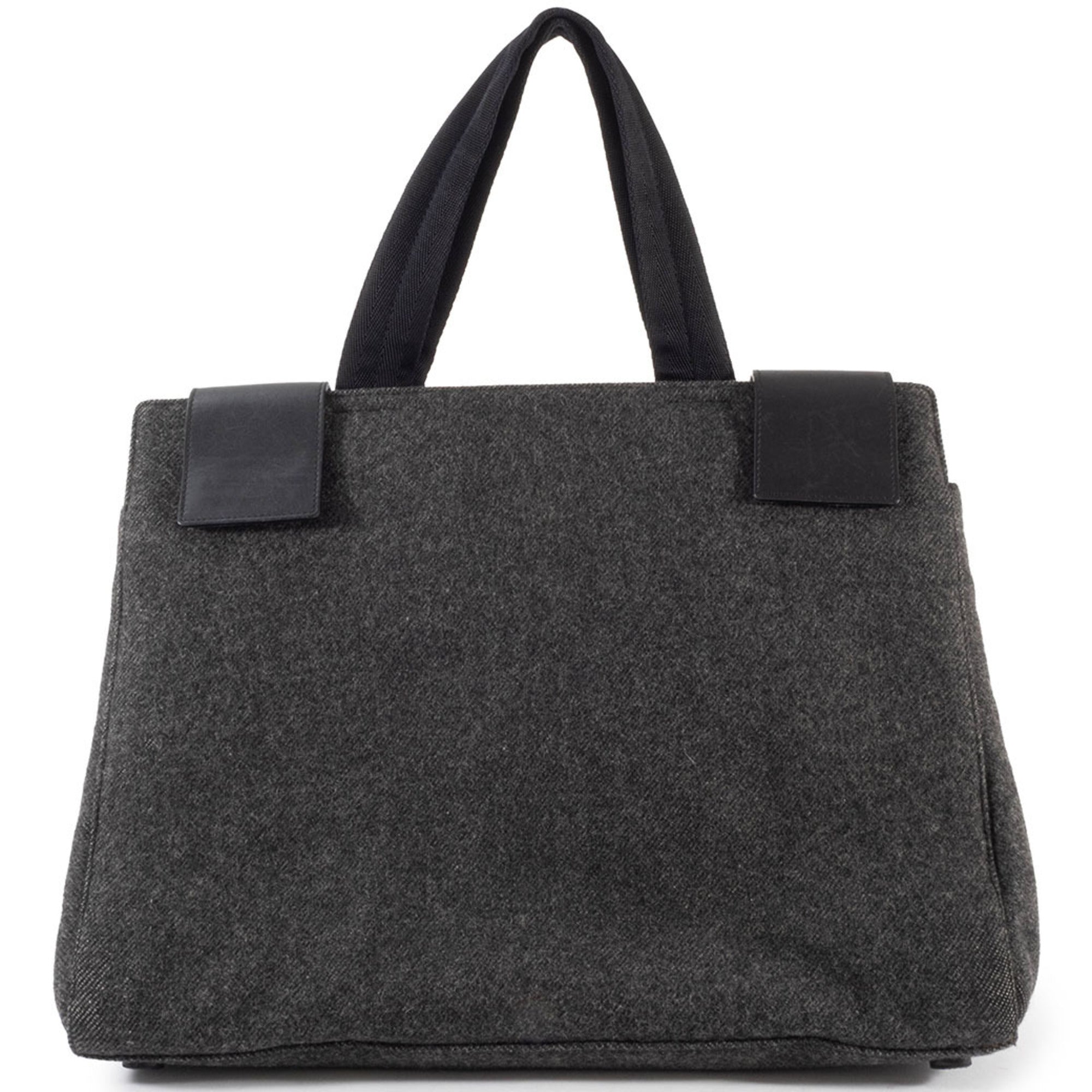 Prada Gray Polyester Handbag (Pre-Owned)