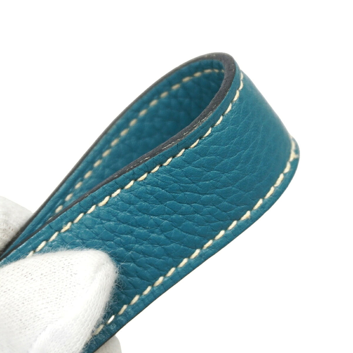 Hermes Blue Jean Taurillon Clemence Leather Handbag (Pre-Owned)