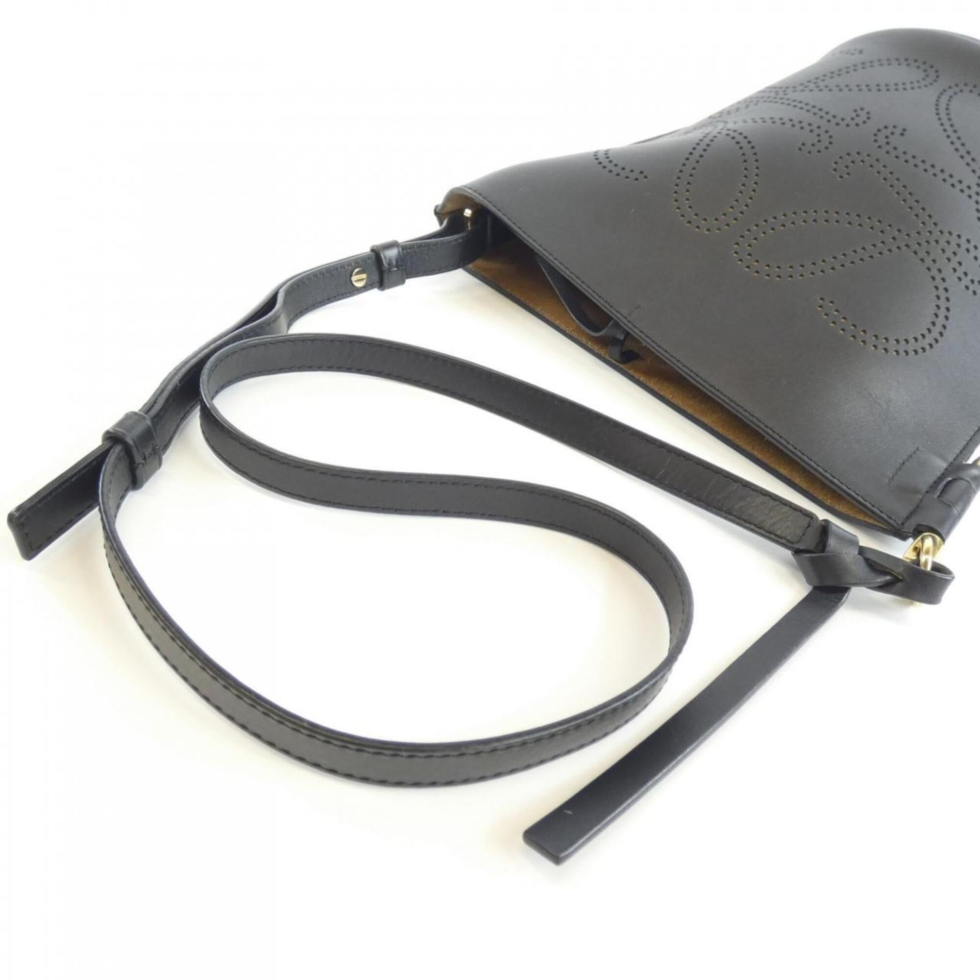 Loewe Black Leather Basket Shoulder Bag (Pre-Owned)