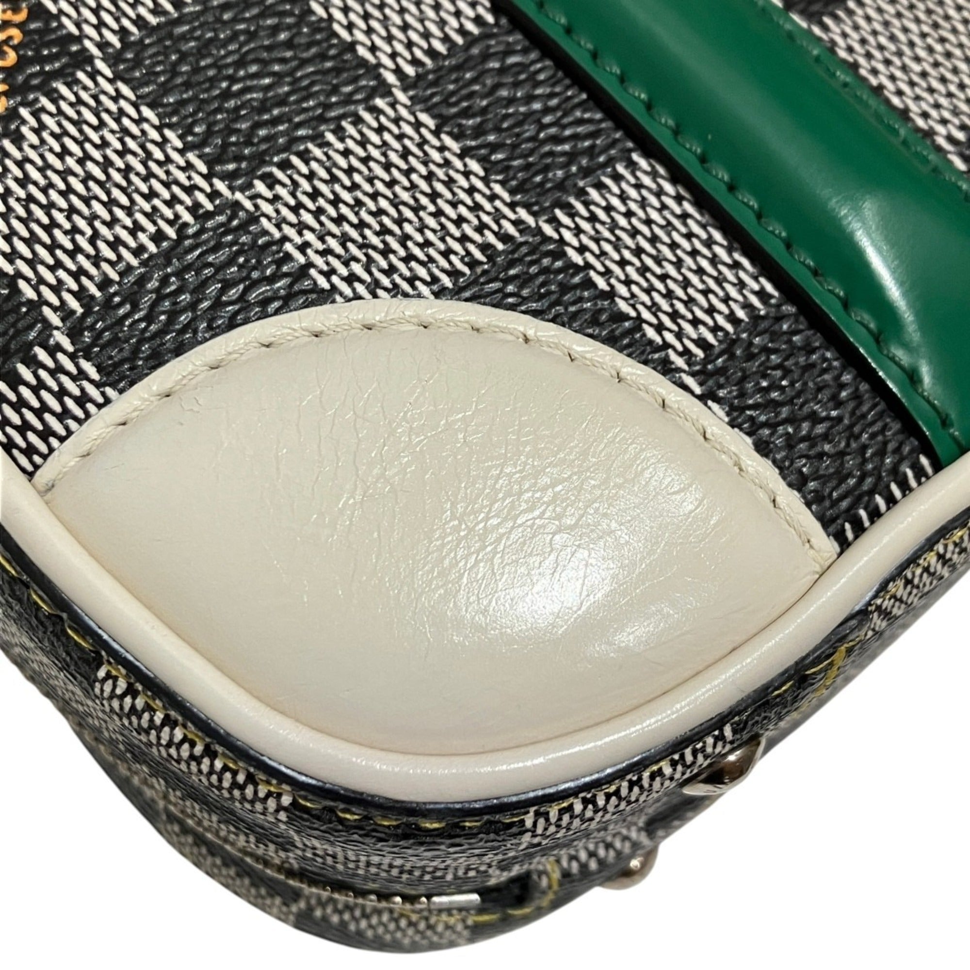 Louis Vuitton Damier Damier Canvas Galle Gray Multi-Color Canvas Leather Handbag (Pre-Owned)