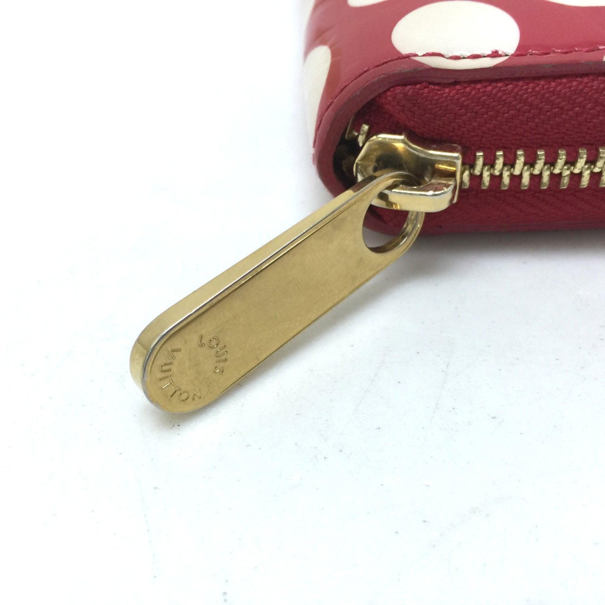 Louis Vuitton Red Leather Long Wallet (Bi-Fold) (Pre-Owned)