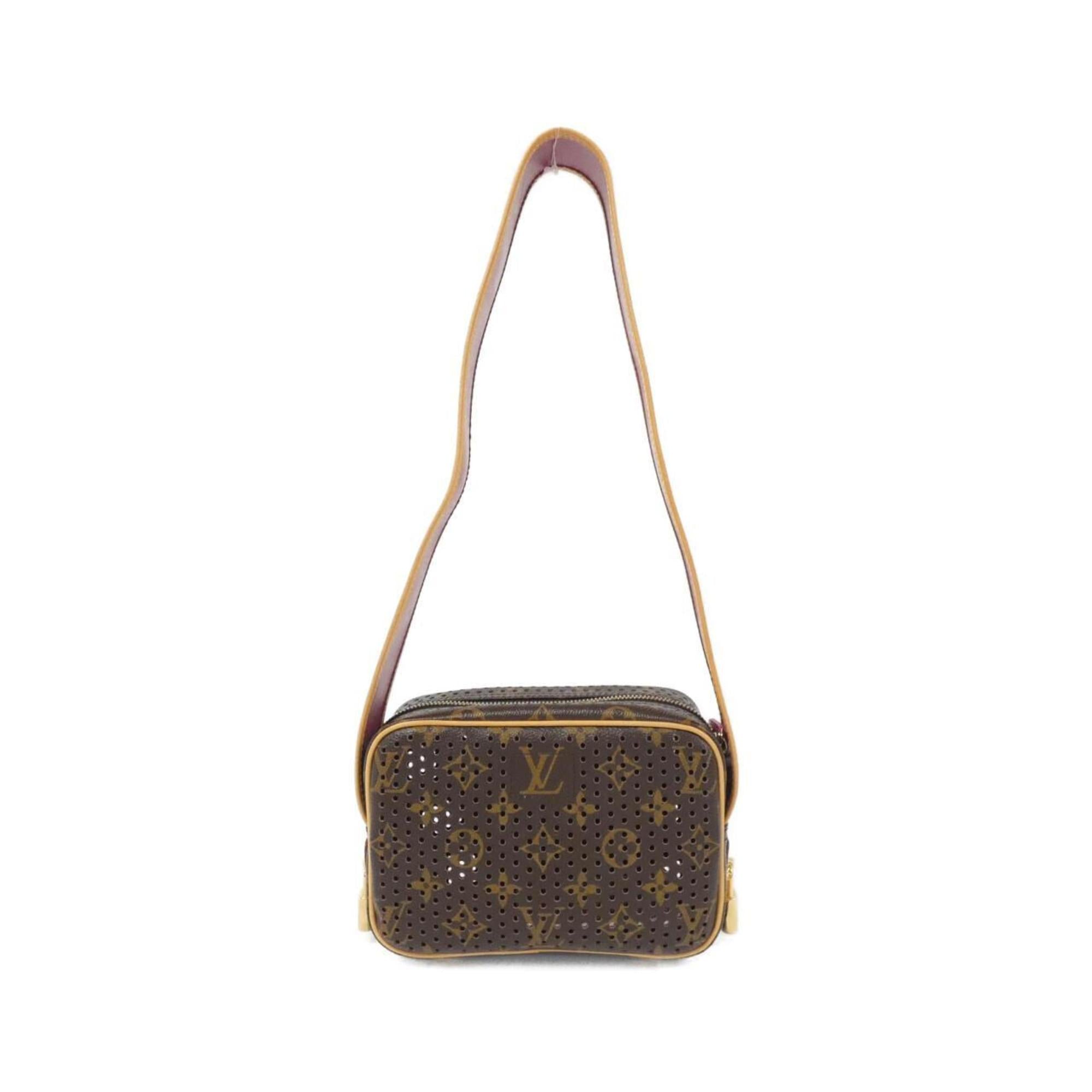 Louis Vuitton Monogram Perfo Fuchsia Marron Coated Canvas Shoulder Bag (Pre-Owned)
