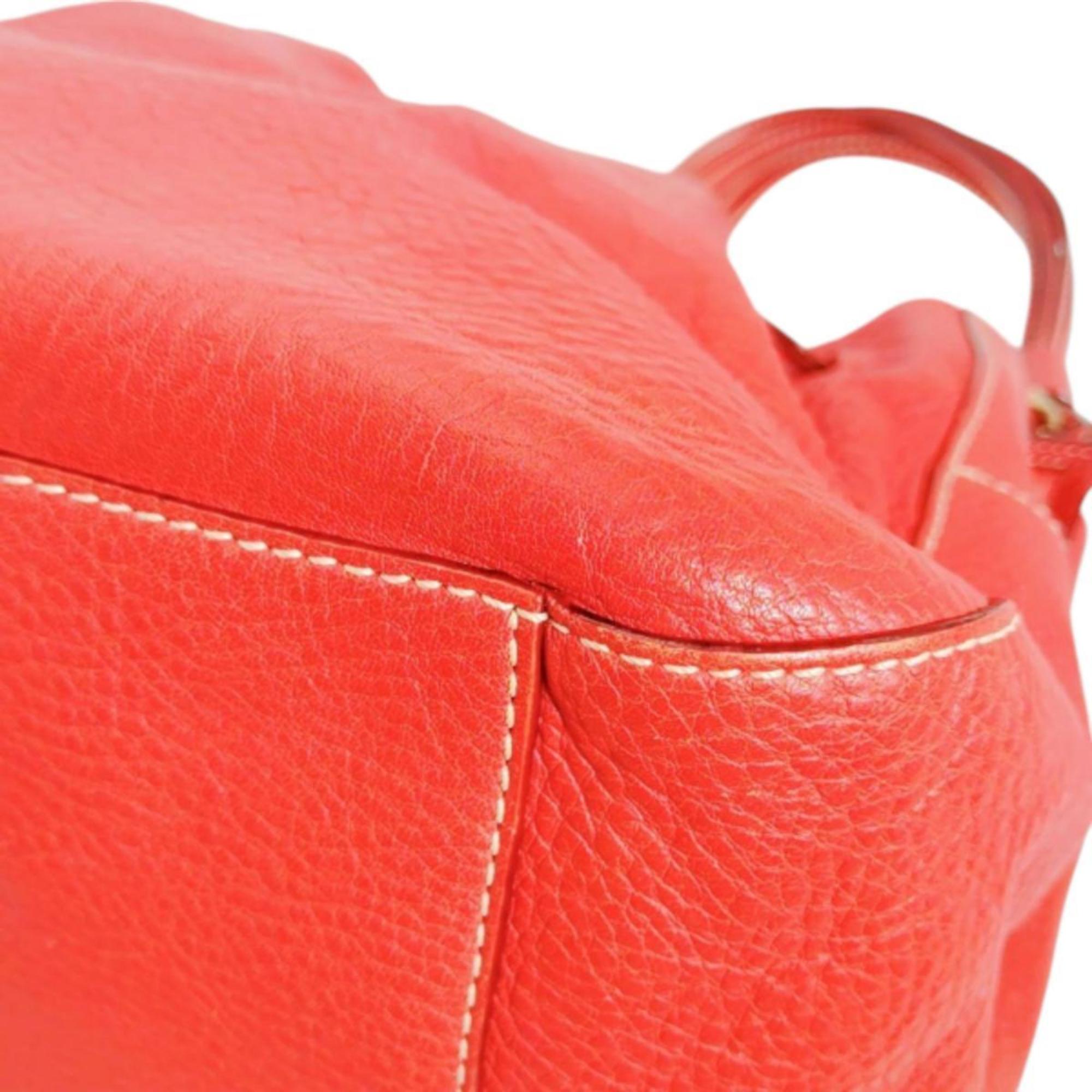 Kate Spade Red Color Leather Handbag Tote Bag (Pre-Owned)