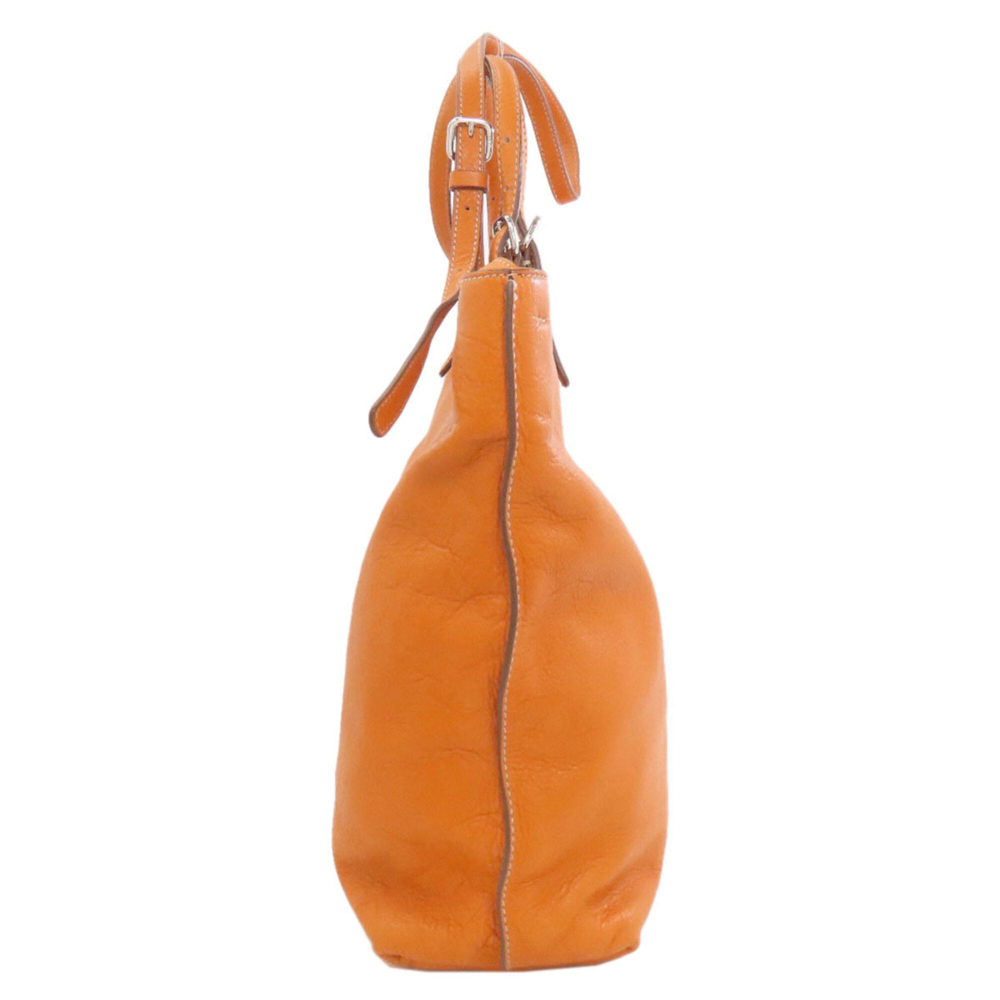 Tod's Orange Leather Tote Bag (Pre-Owned)