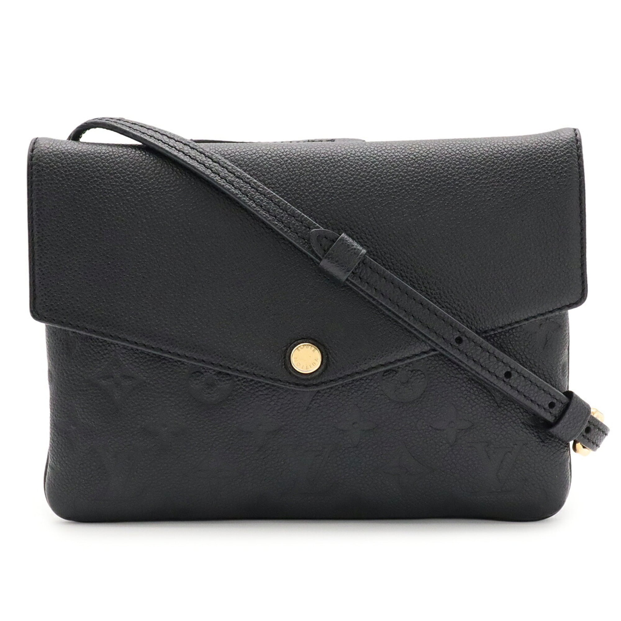 Louis Vuitton Noir Monogram Empreinte Leather Pochette Shoulder Bag (Pre-Owned)