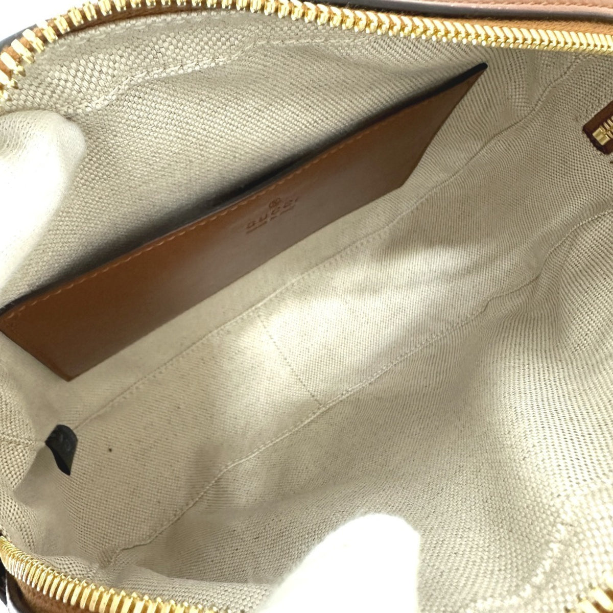 Gucci Brown Leather Shoulder Bag (Pre-Owned)