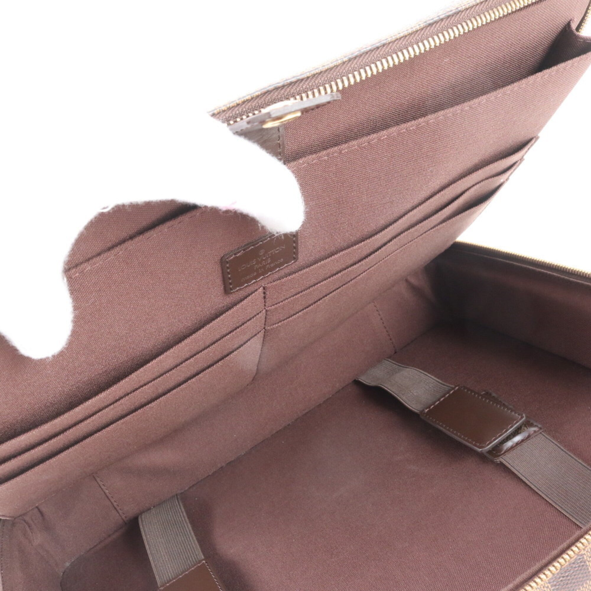 Louis Vuitton Brown Galle Coated Canvas Leather Handbag (Pre-Owned)