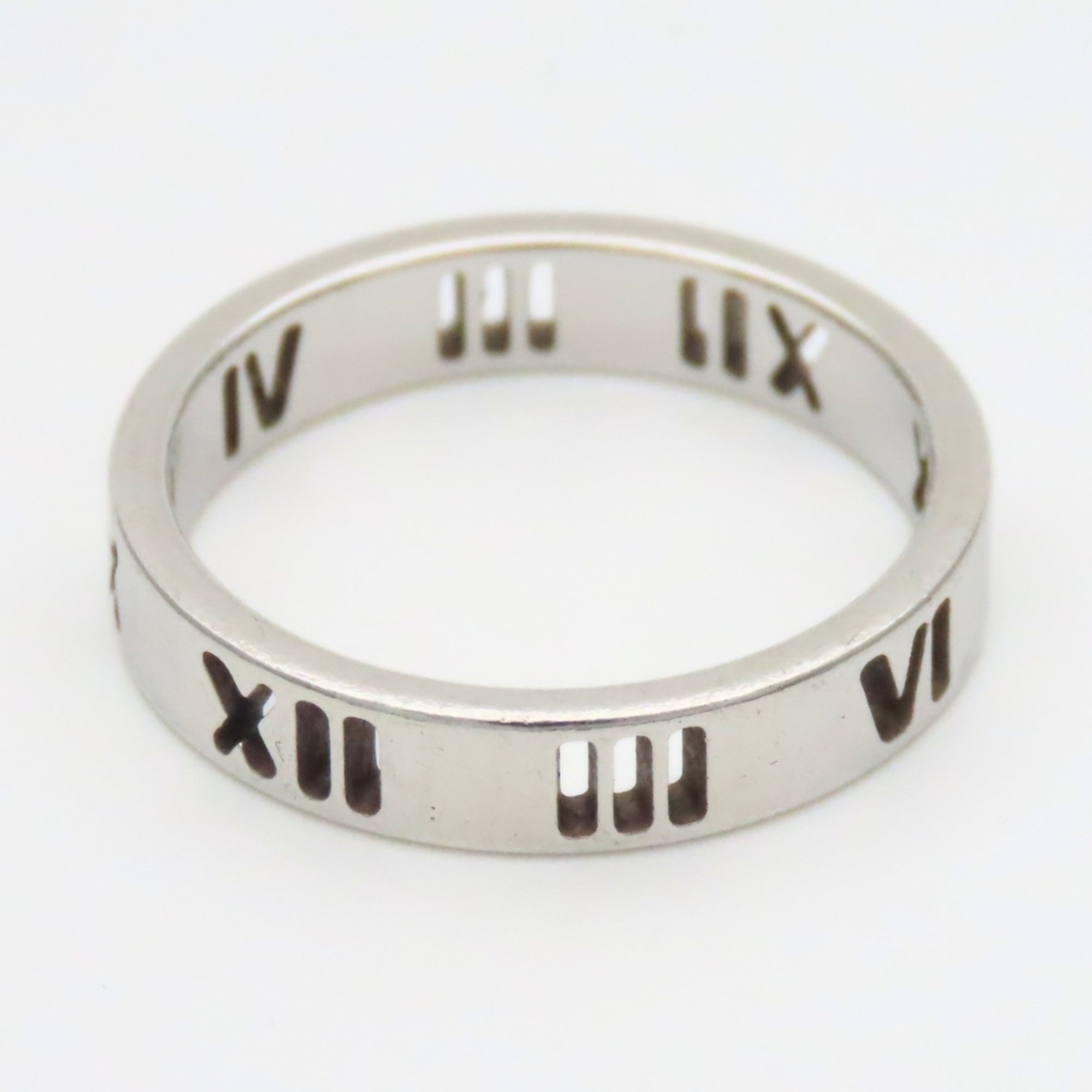 Tiffany Atlas Silver Silver 925 Band Ring (Pre-Owned)