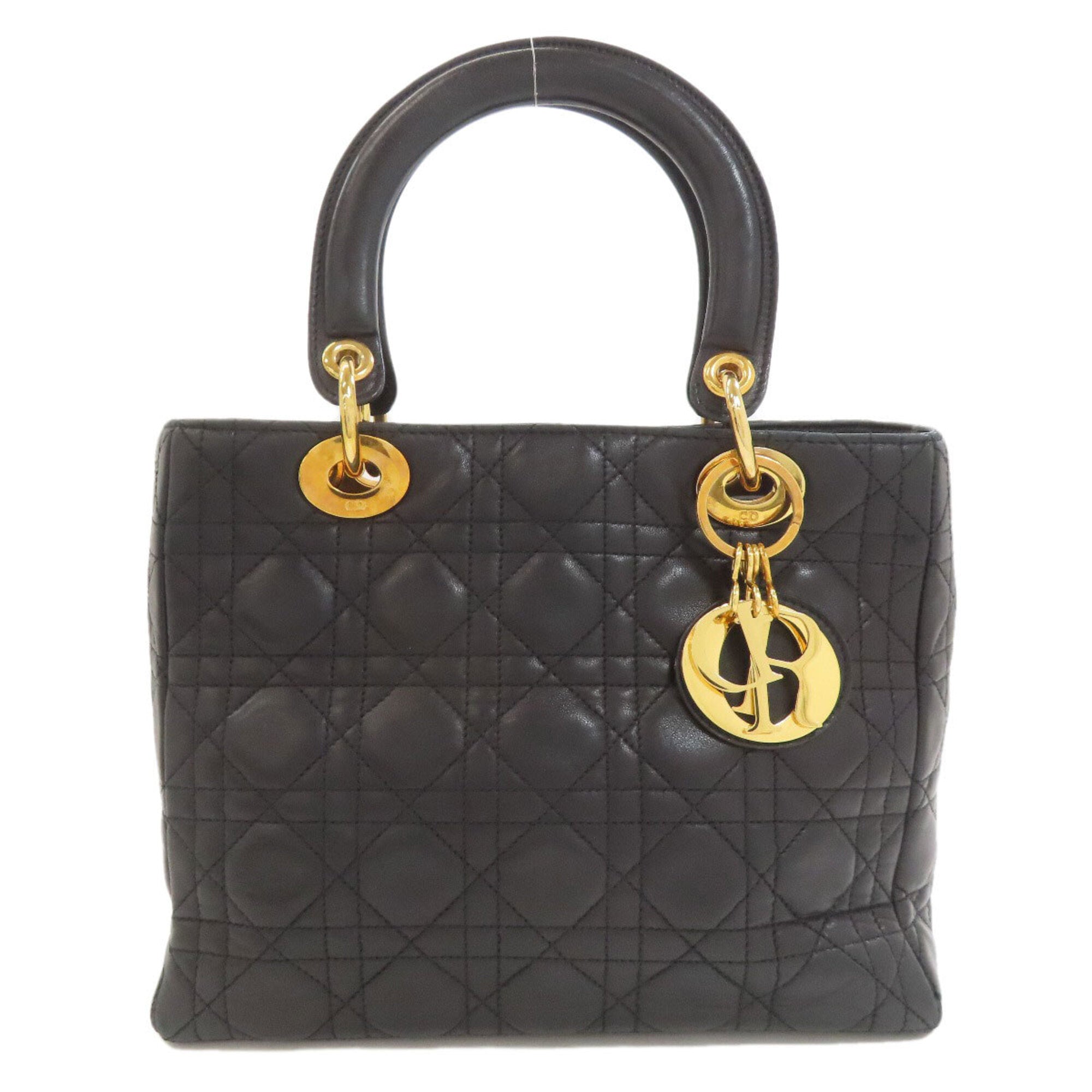 Christian Dior Black Leather Handbag (Pre-Owned)