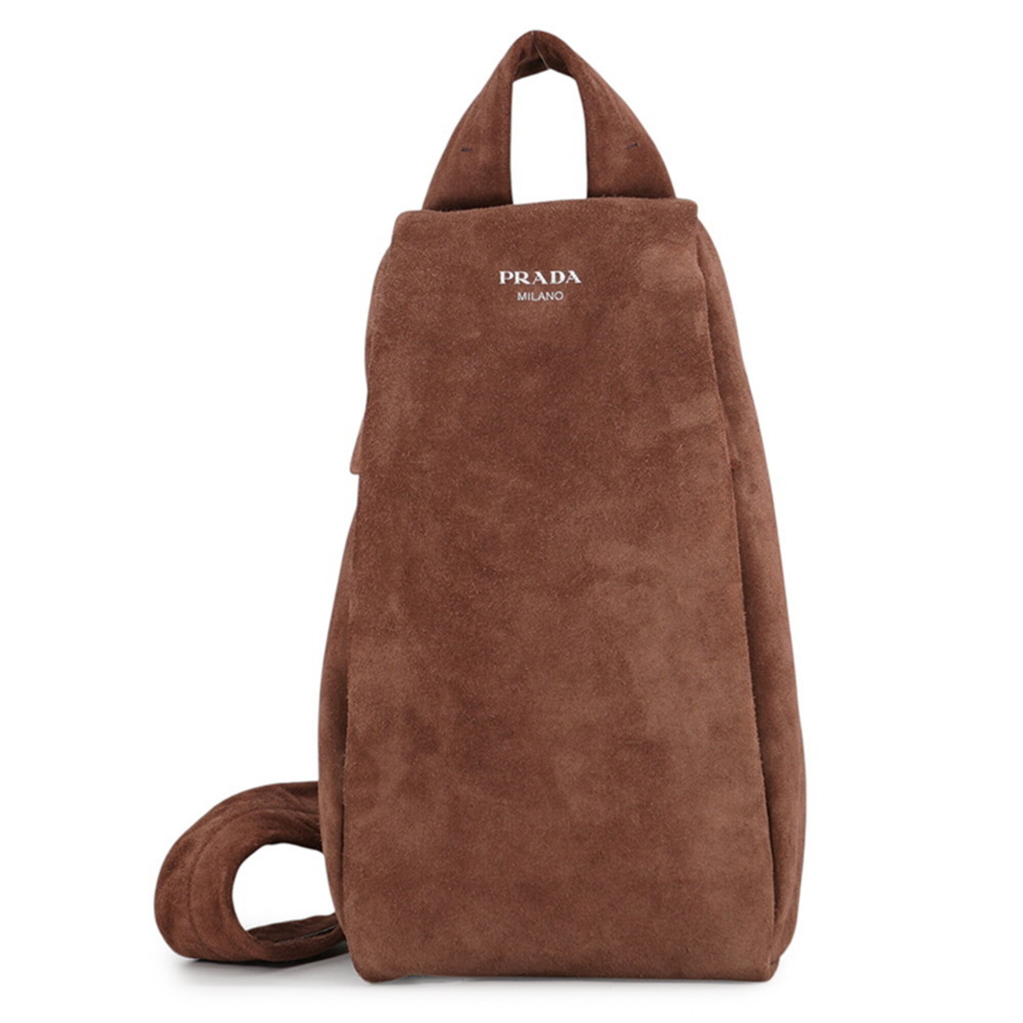 Prada Brown Suede Sling Bag (Pre-Owned)