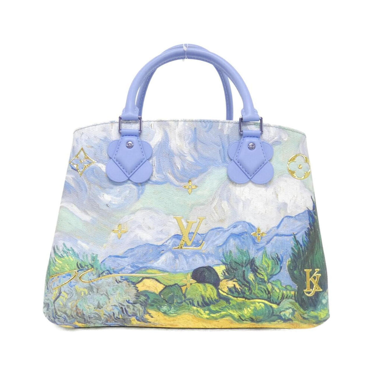 Louis Vuitton Blue Coated Canvas Handbag (Pre-Owned)