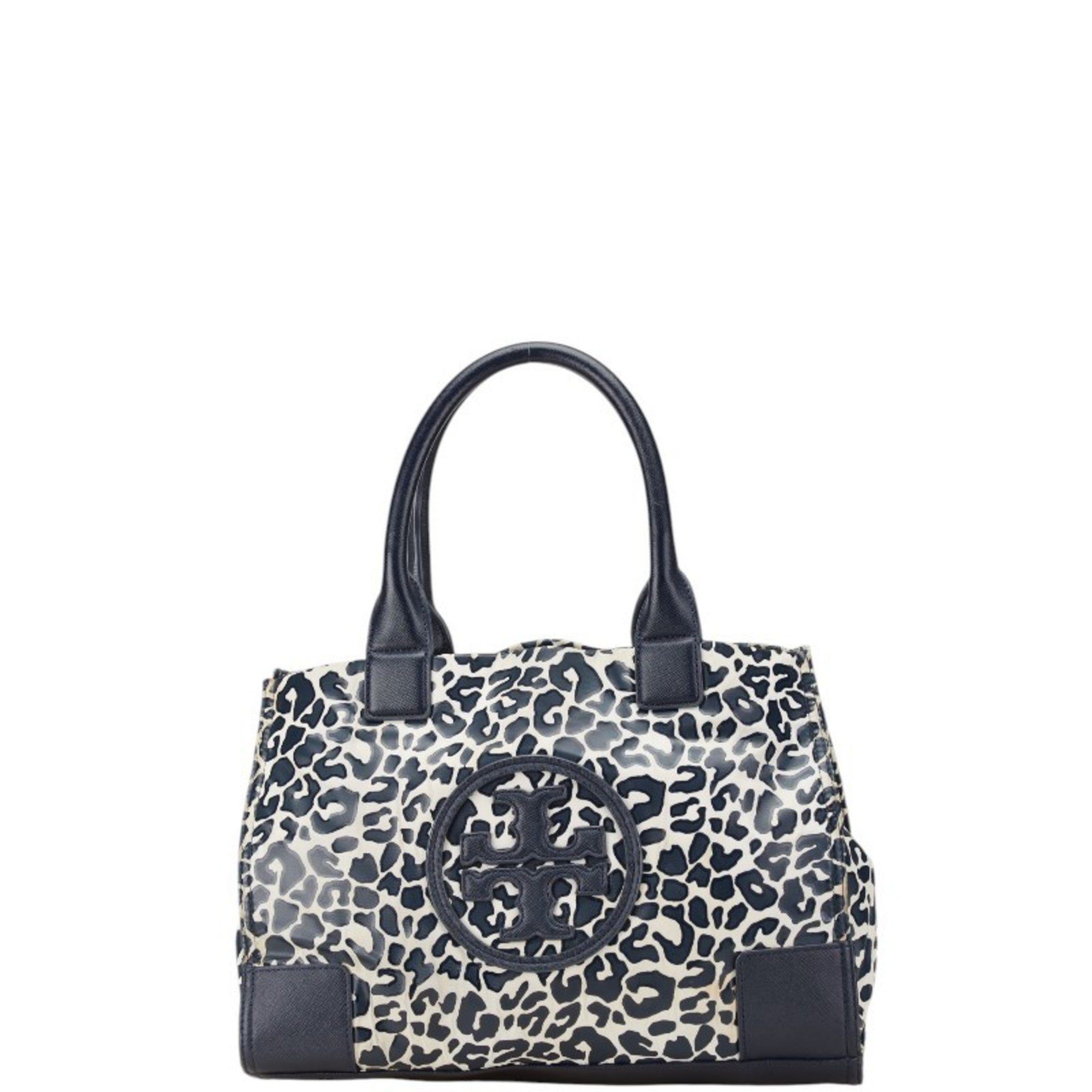 Tory Burch Navy White Pvc Leather Tote Bag (Pre-Owned)