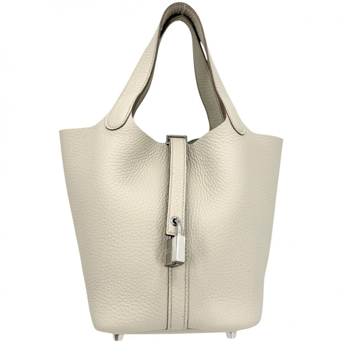 Hermes Ivory Leather Handbag (Pre-Owned)