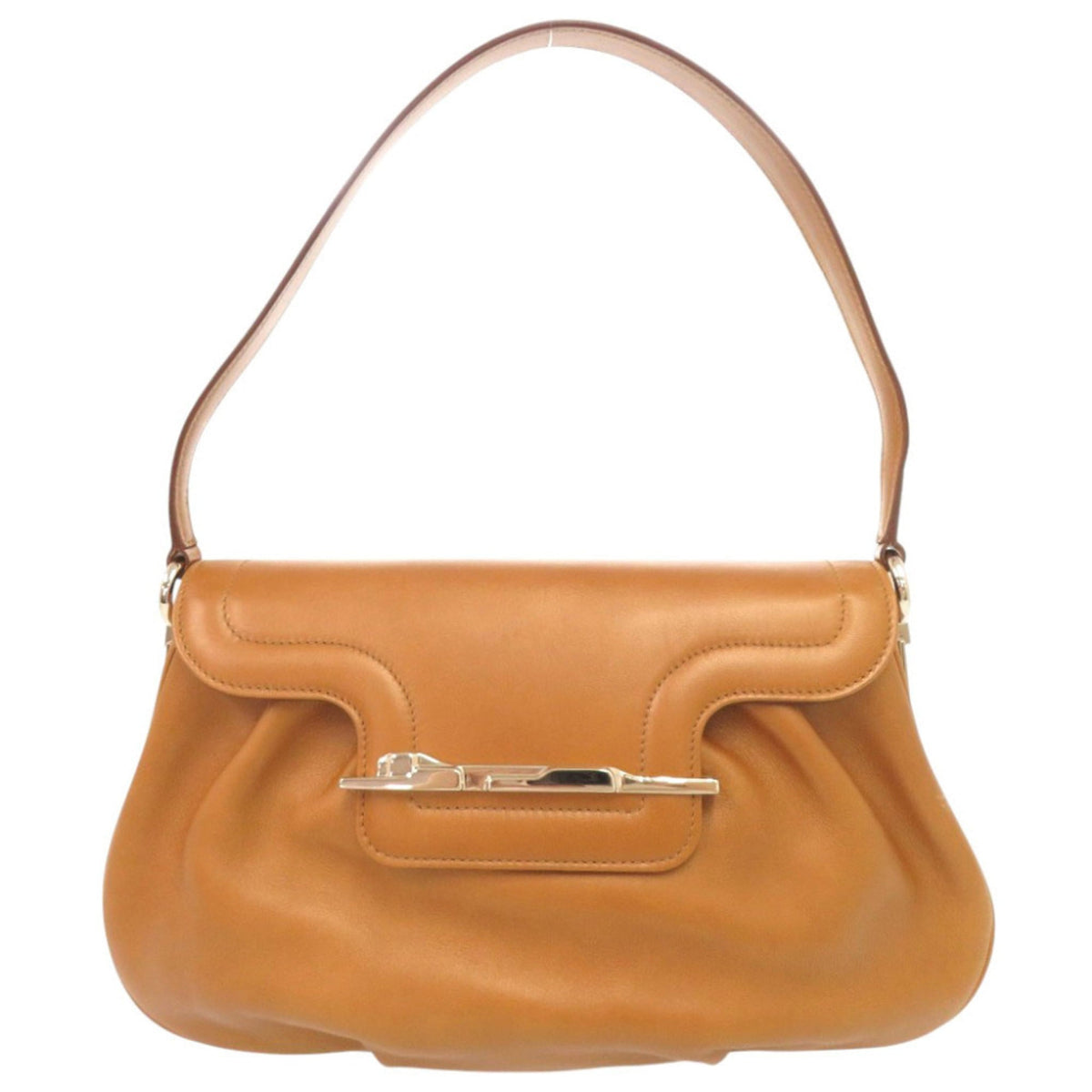 Cartier Camel Leather Shoulder Bag (Pre-Owned)