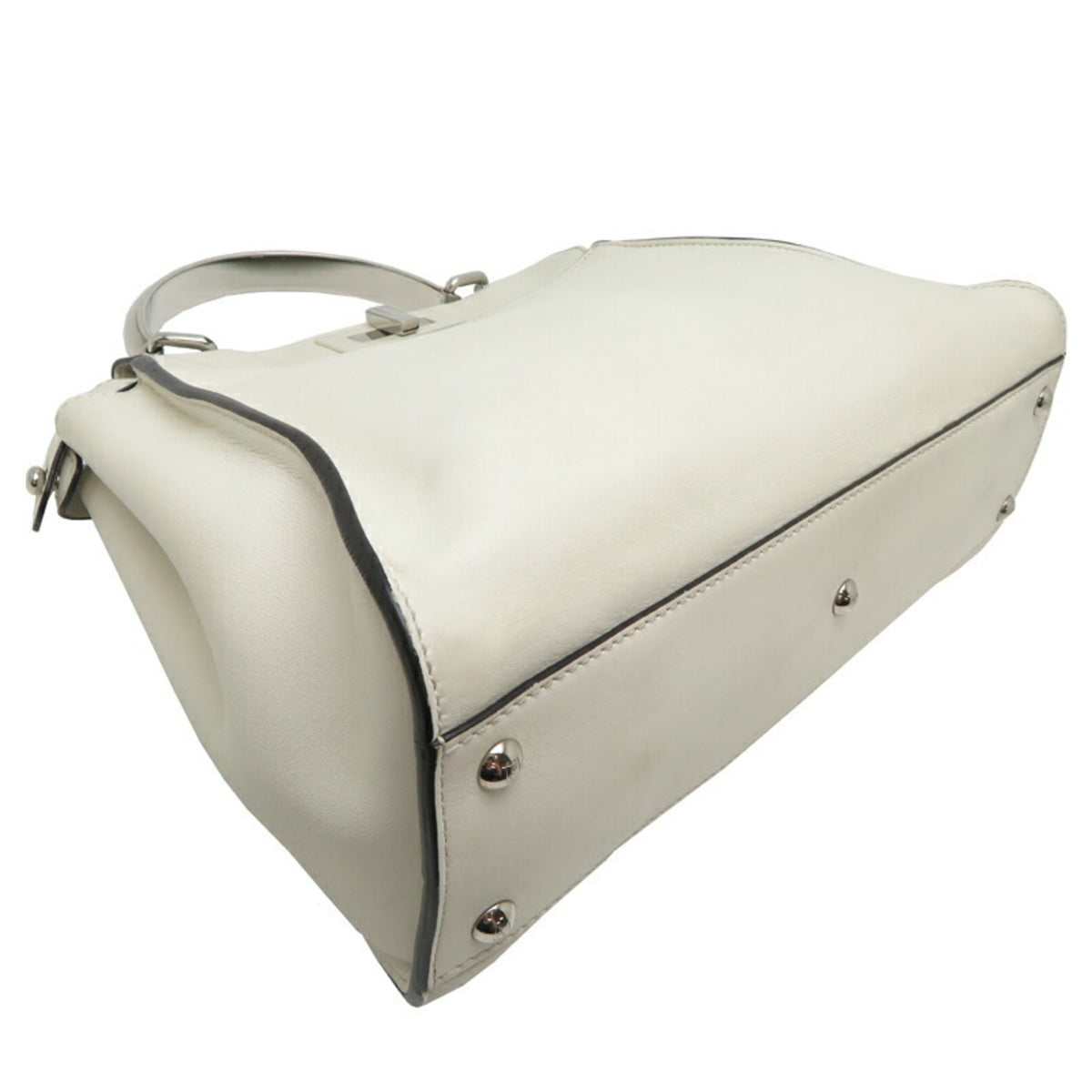 Fendi Peekaboo White Leather Handbag (Pre-Owned)