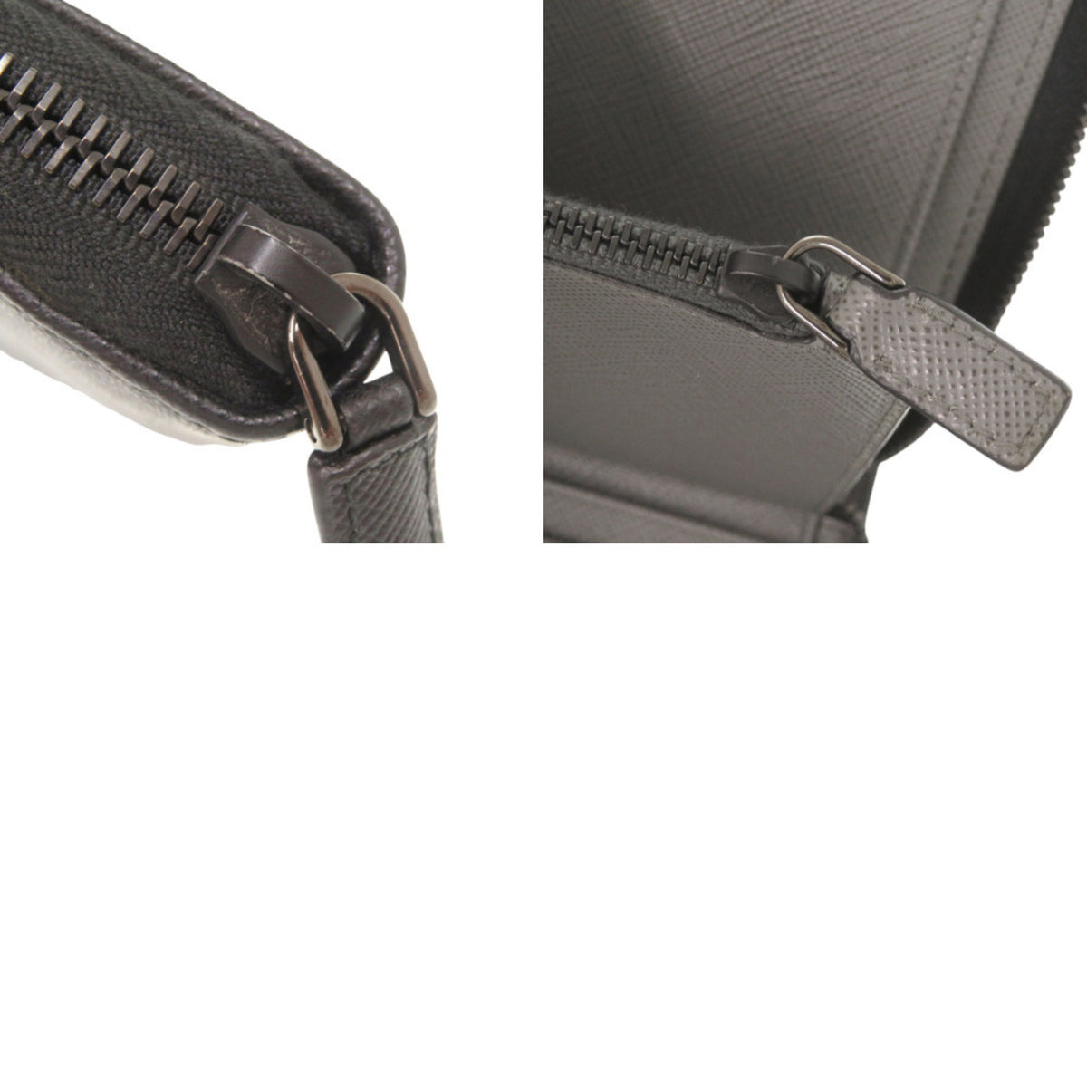 Prada Black Leather Saffiano Long Wallet (Bi-Fold) (Pre-Owned)