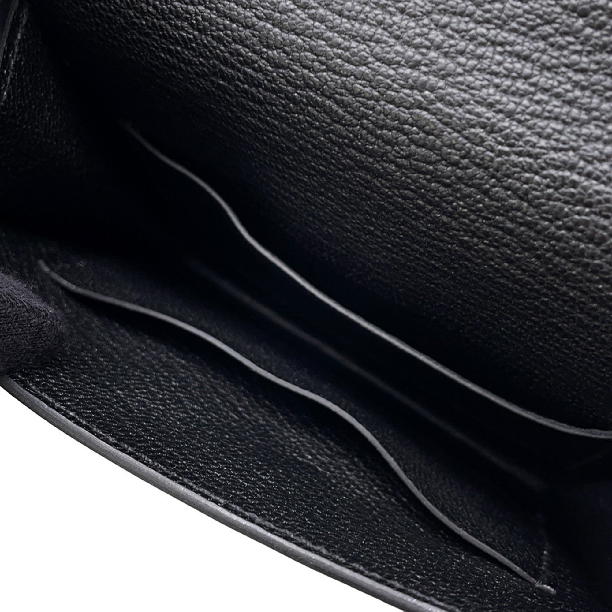 Hermes Black Chevre Myzore Leather Coin Purse/Coin Case (Pre-Owned)