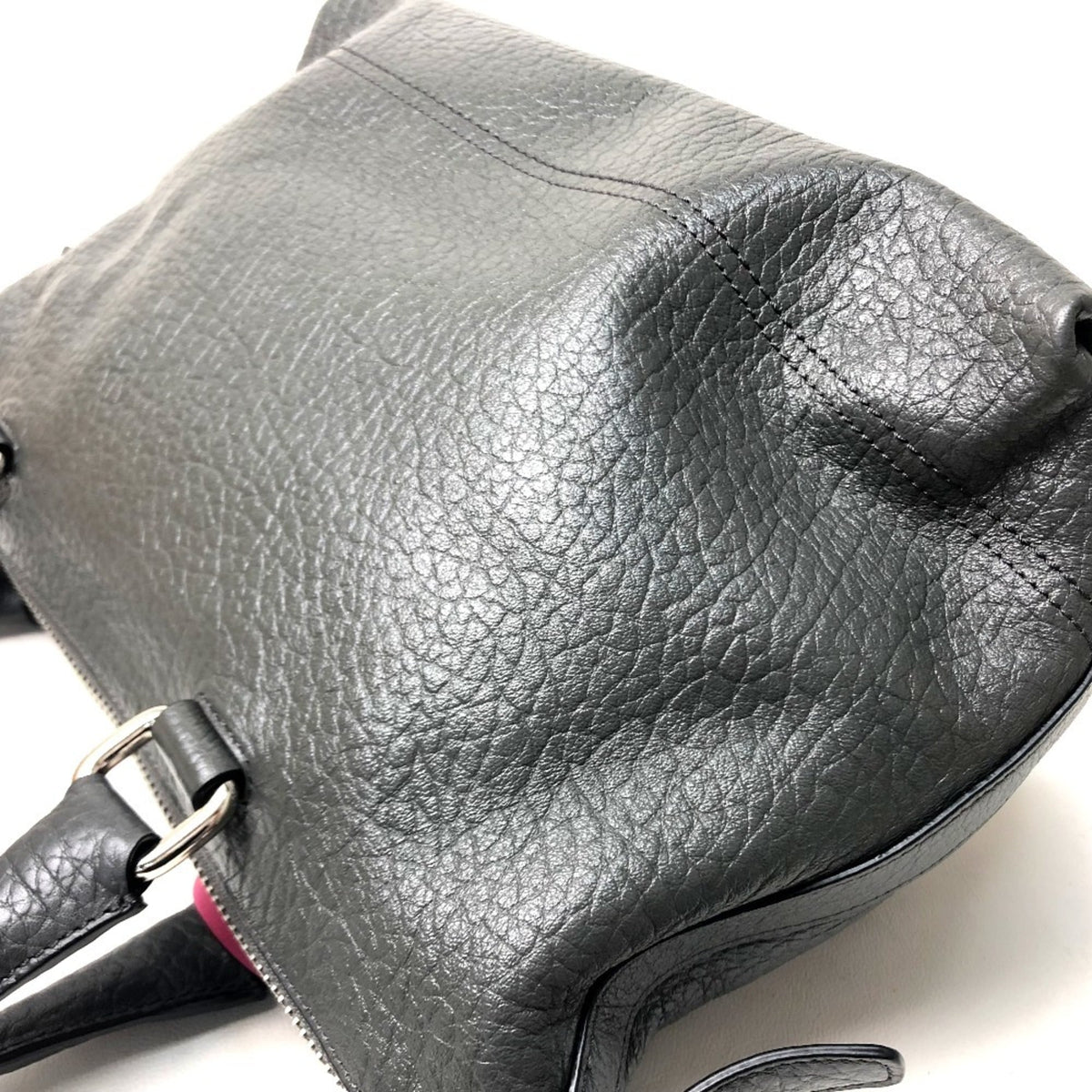 Coach Legacy Charcoal Gray Leather Handbag Shoulder Bag (Pre-Owned)