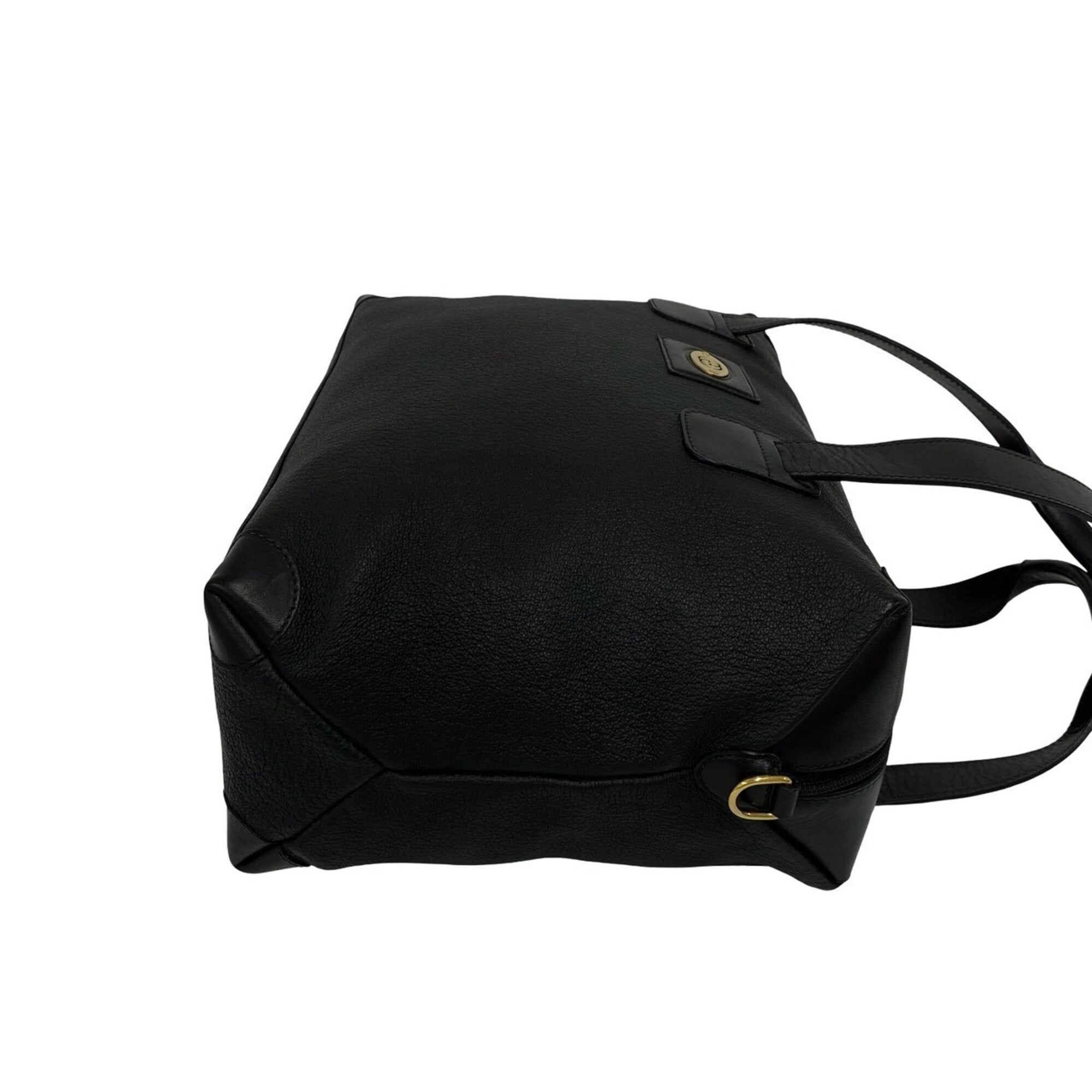 Gucci Black Leather Boston Bag Handbag Shoulder Bag (Pre-Owned)