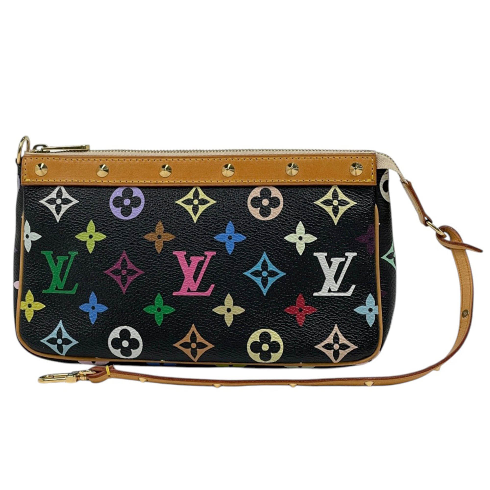 Louis Vuitton Black Noir Monogram Multicolore Pochette Pouch (Pre-Owned)