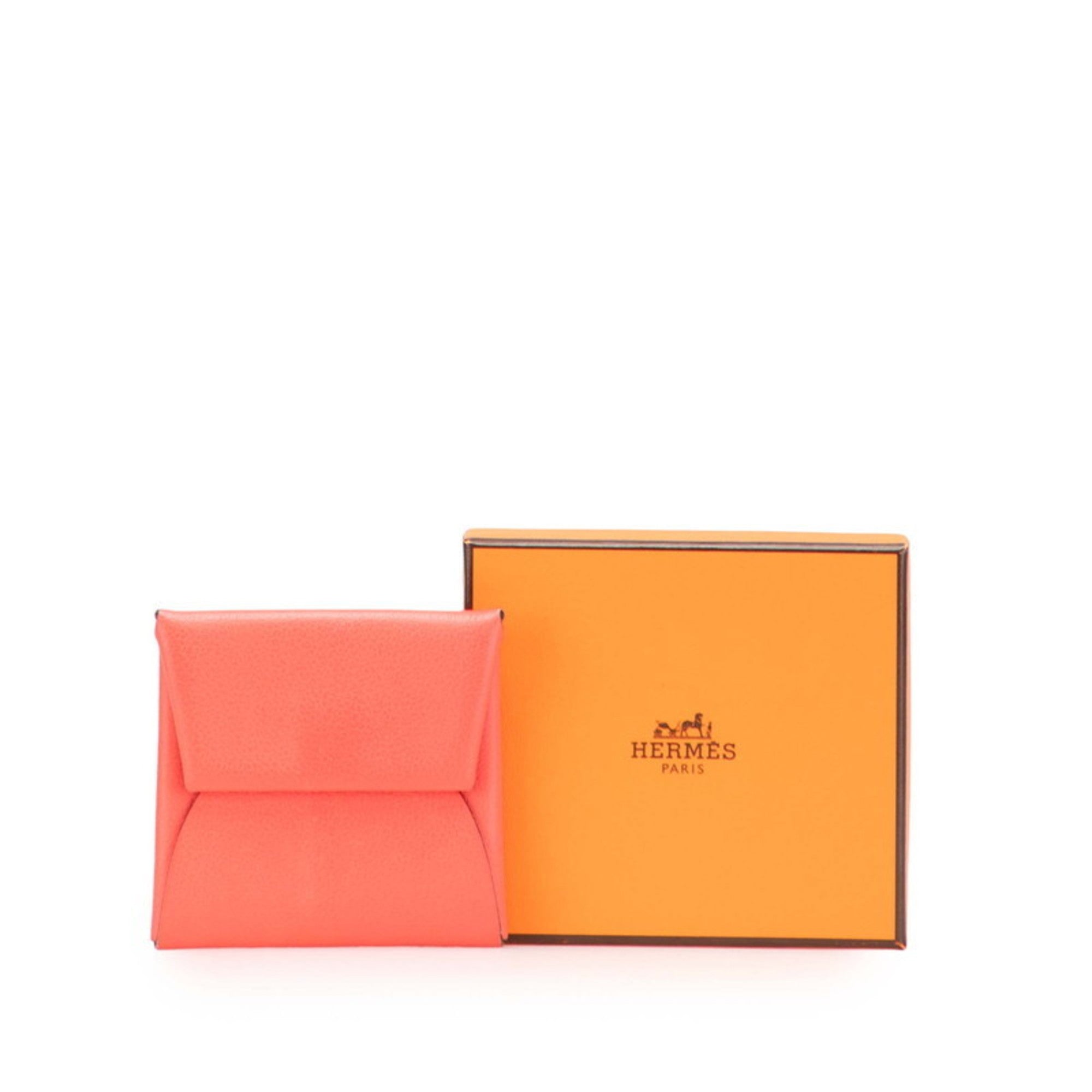 Hermes Bastia Pink Chevre Leather Coin Purse/Coin Case (Pre-Owned)