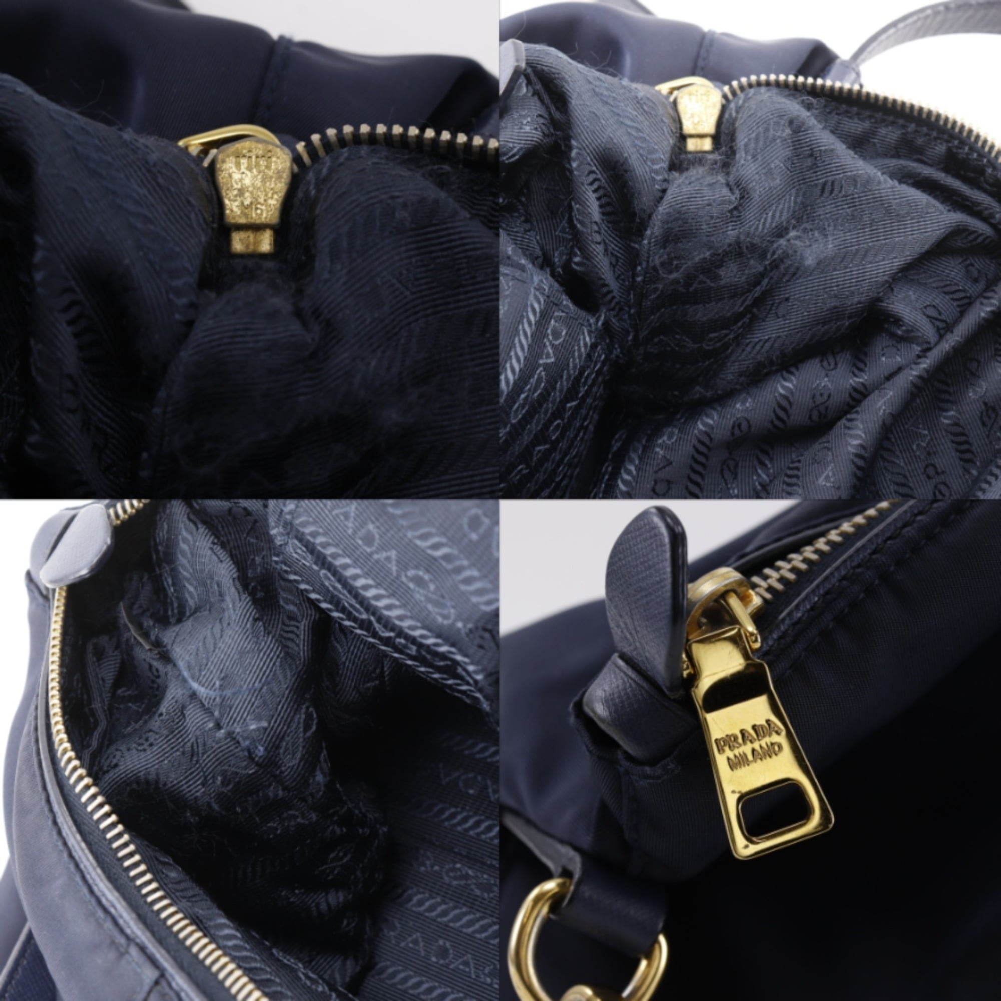 Prada Navy Nylon Handbag (Pre-Owned)