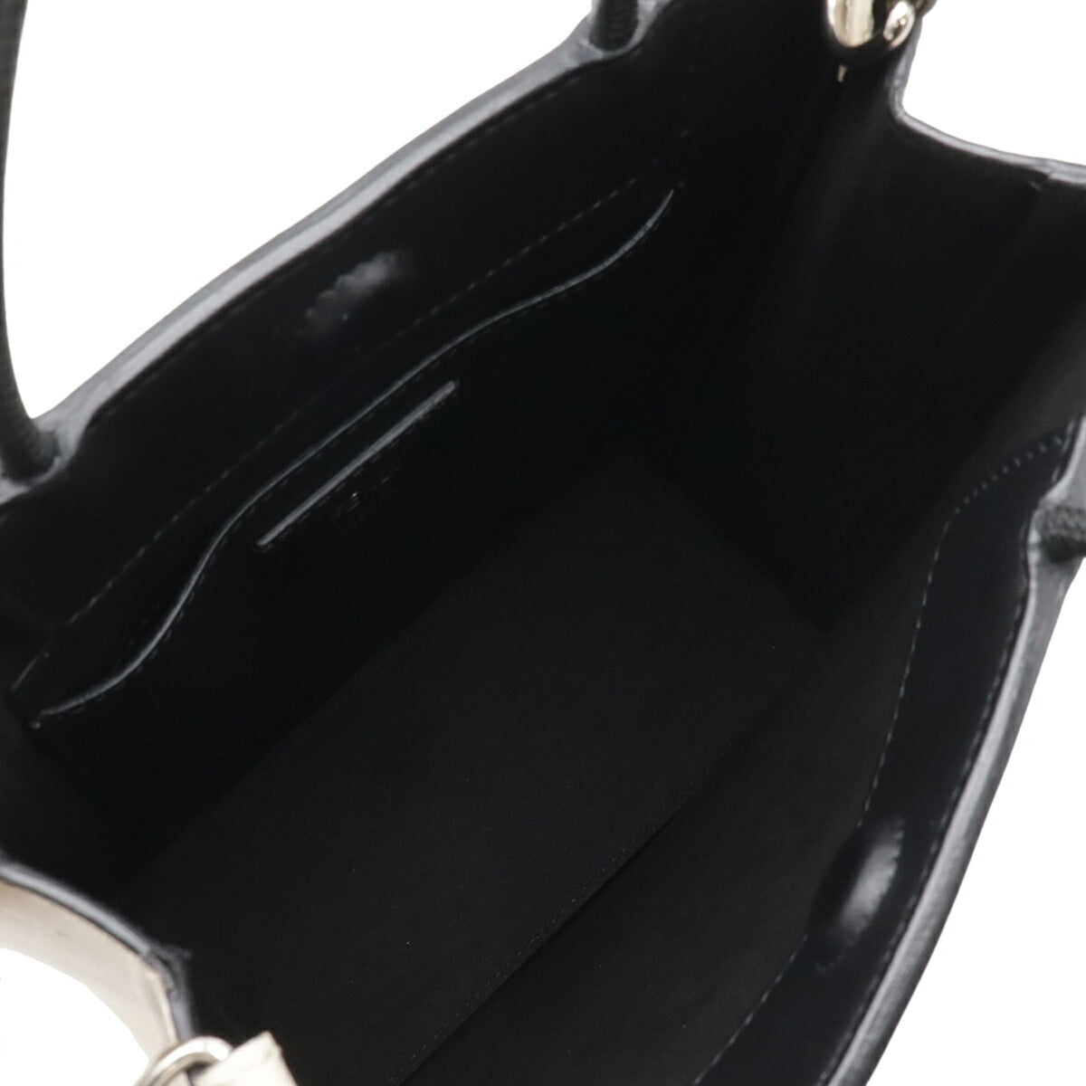Fendi Beige Black Leather Handbag Shoulder Bag (Pre-Owned)