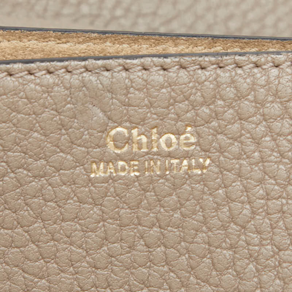 Chloé Drew Gray Leather Shoulder Bag (Pre-Owned)