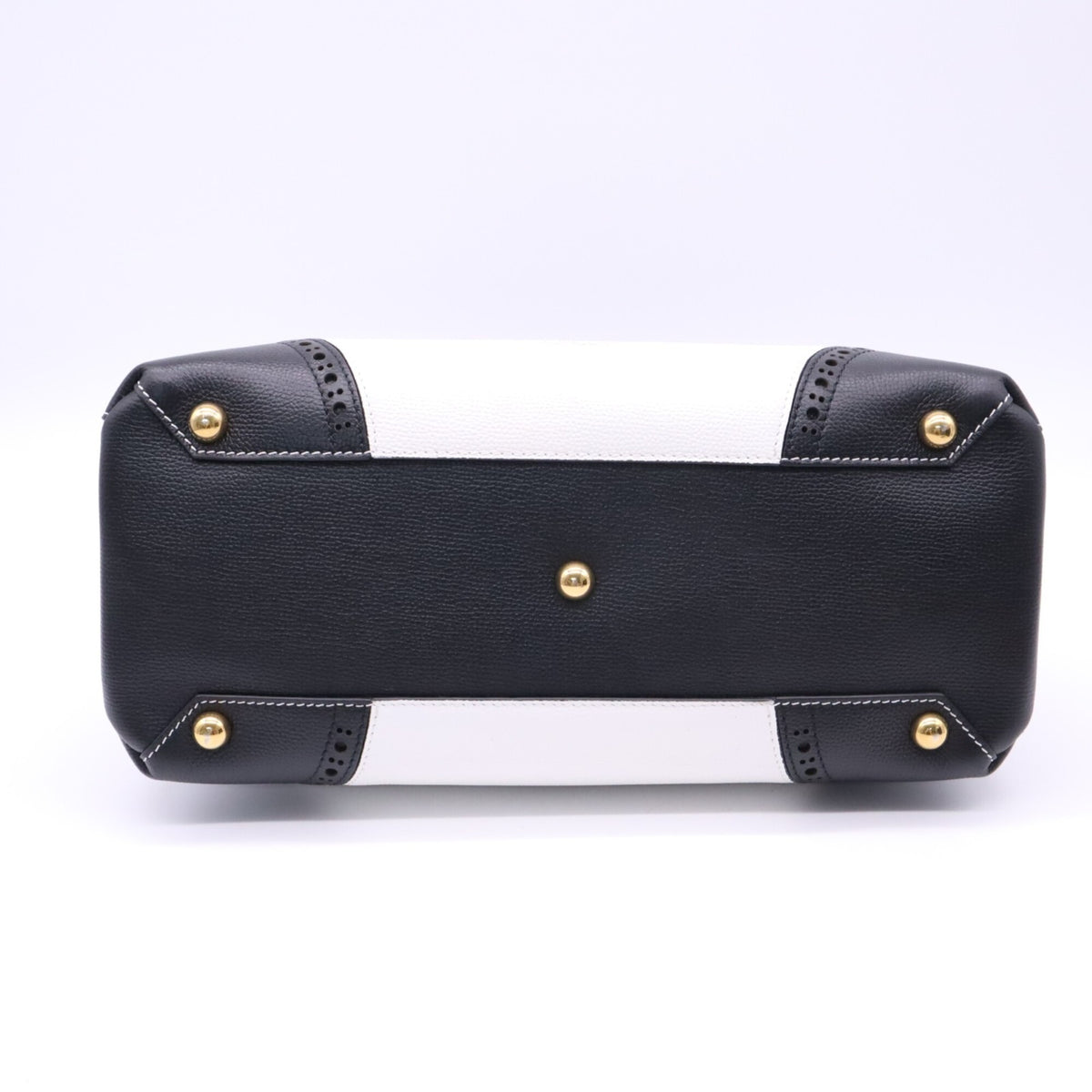 Burberry Black White Handbag Shoulder Bag (Pre-Owned)