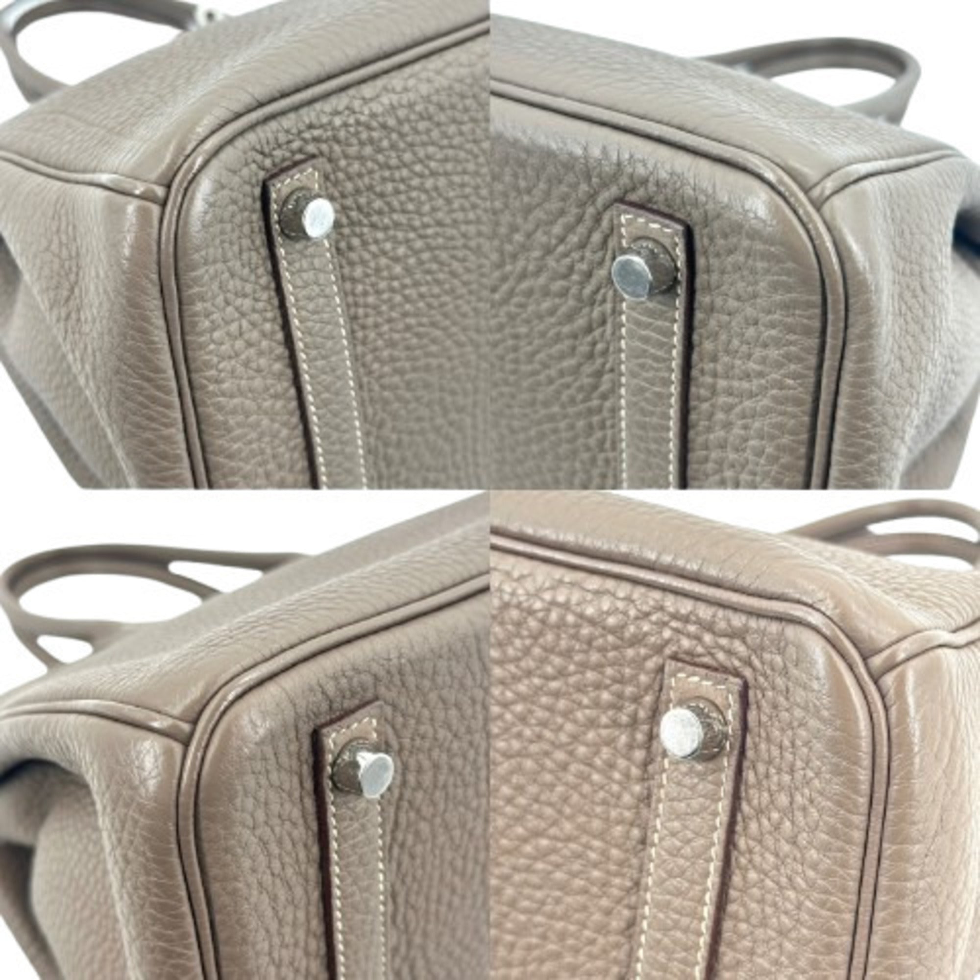 Hermes Birkin Etoupe Gray Togo Leather Handbag (Pre-Owned)