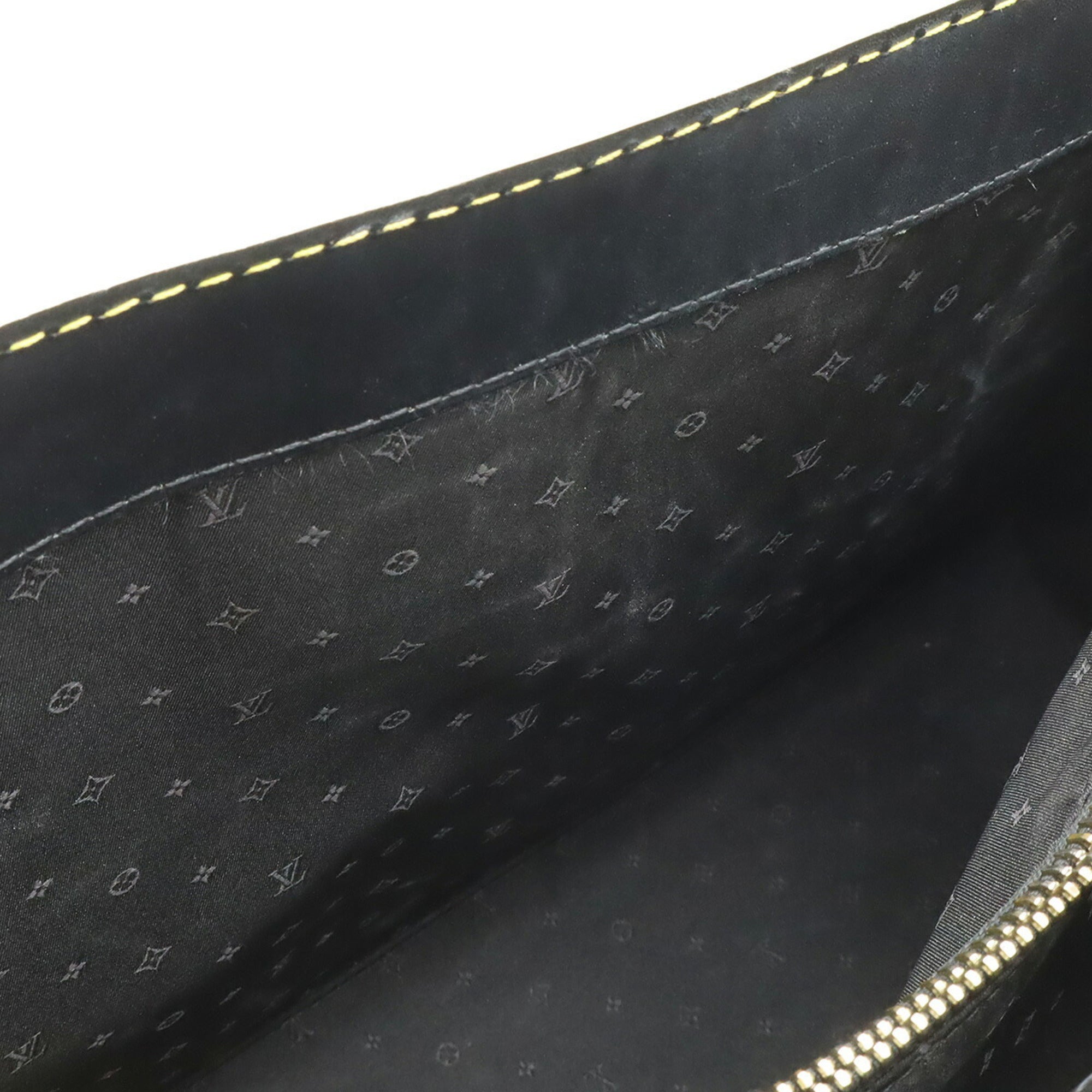 Louis Vuitton Black Noir Leather Handbag Tote Bag (Pre-Owned)