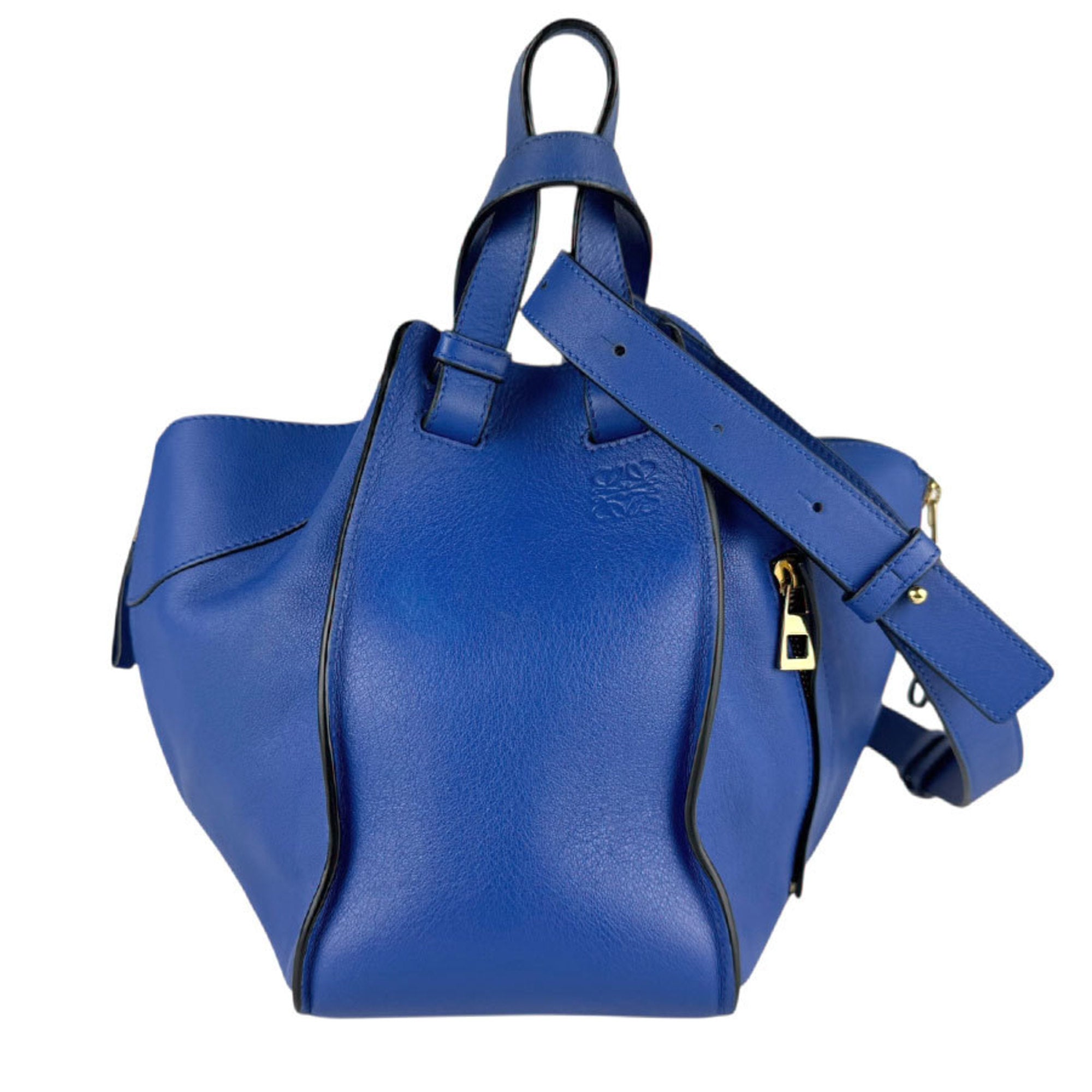 Loewe Blue Leather Handbag Shoulder Bag (Pre-Owned)