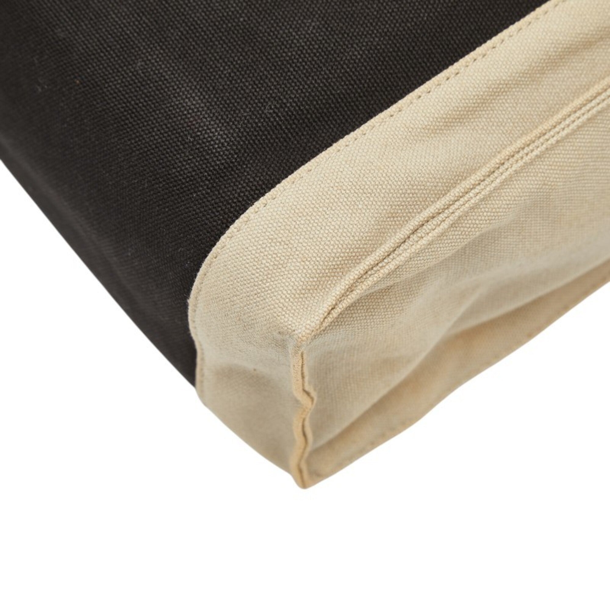 Hermes Beige Black Cotton Clutch Bag (Pre-Owned)