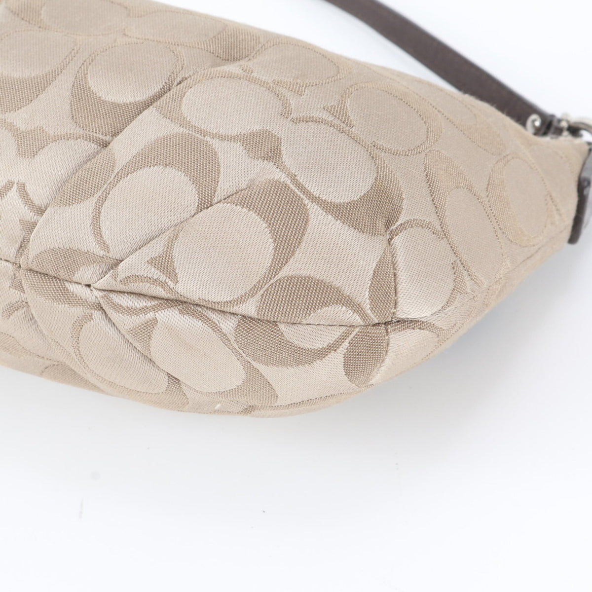 Coach Signature Brown Leather Canvas Crossbody Bag Shoulder Bag (Pre-Owned)