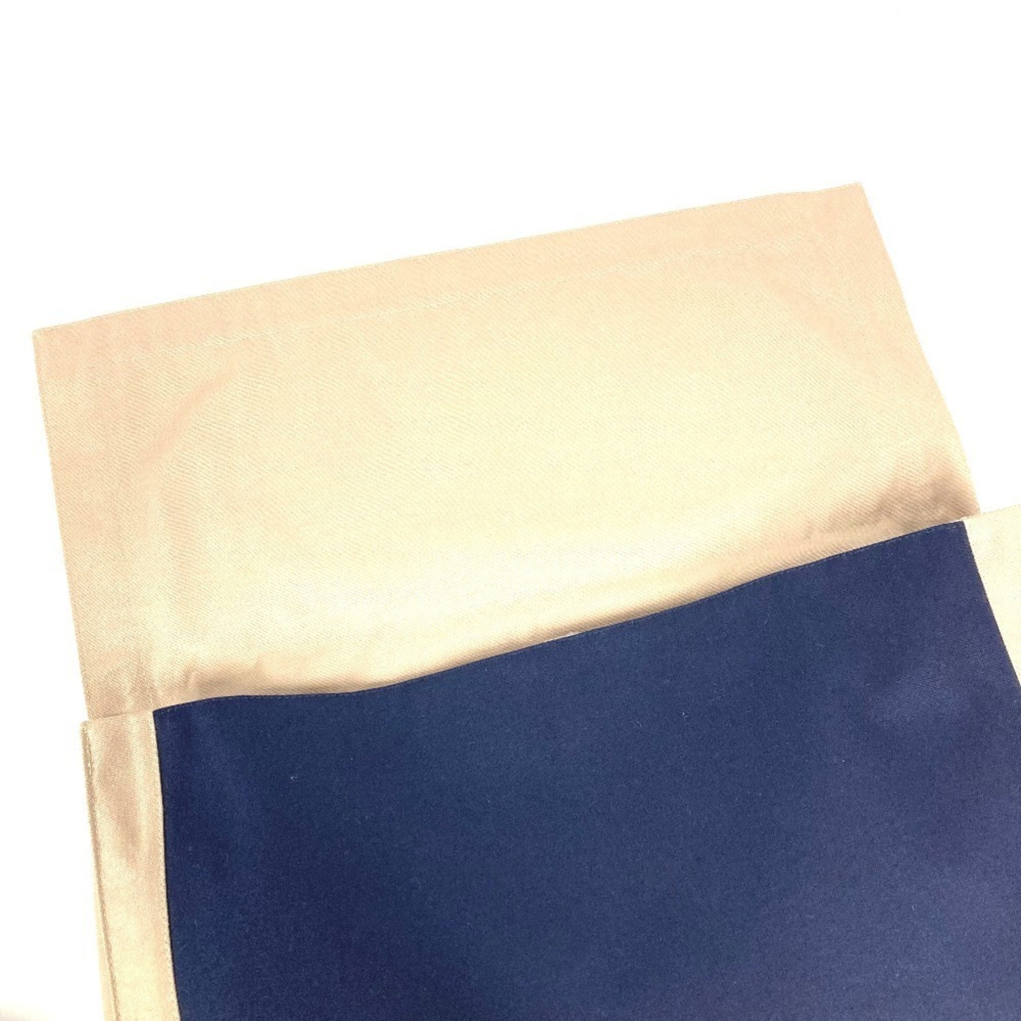 Hermes Navy Cotton Clutch Bag Pouch (Pre-Owned)