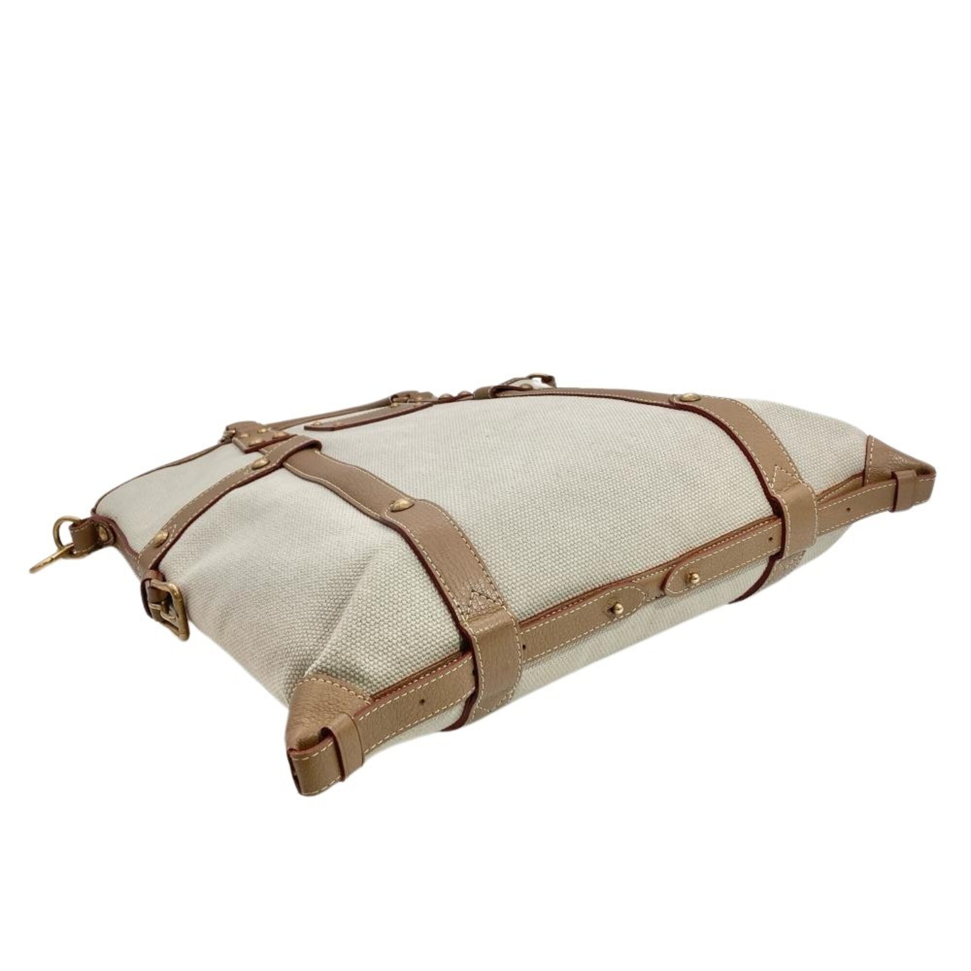 Louis Vuitton Beige Canvas Tote Bag (Pre-Owned)