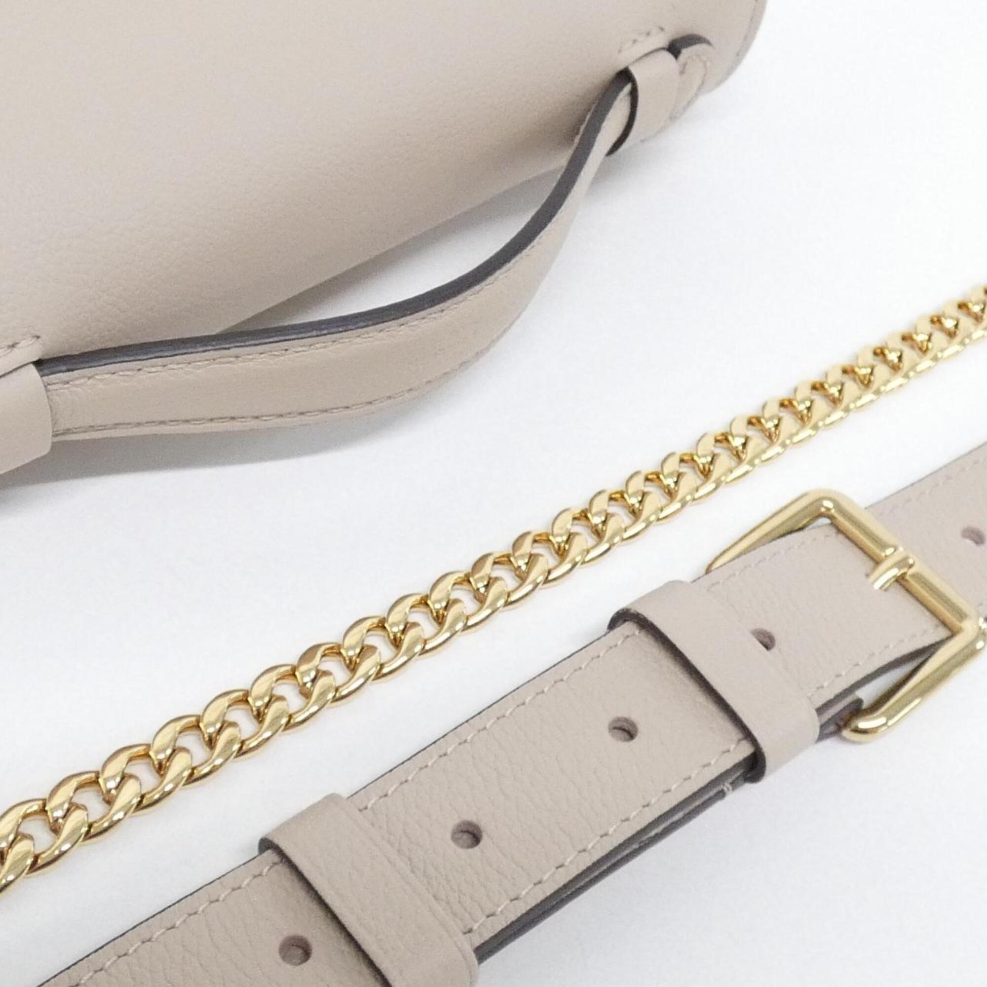 Louis Vuitton Grayish Leather Shoulder Bag (Pre-Owned)