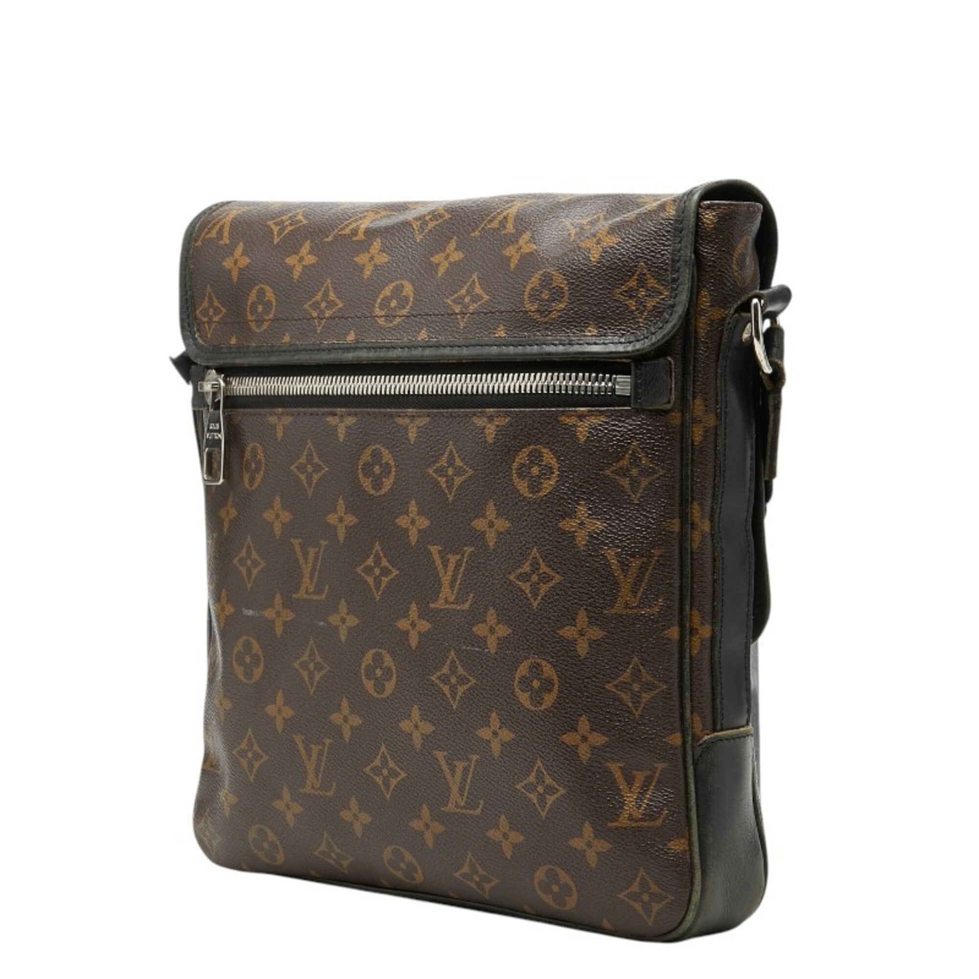 Louis Vuitton Black Brown Monogram Macassar Pvc Leather Shoulder Bag (Pre-Owned)