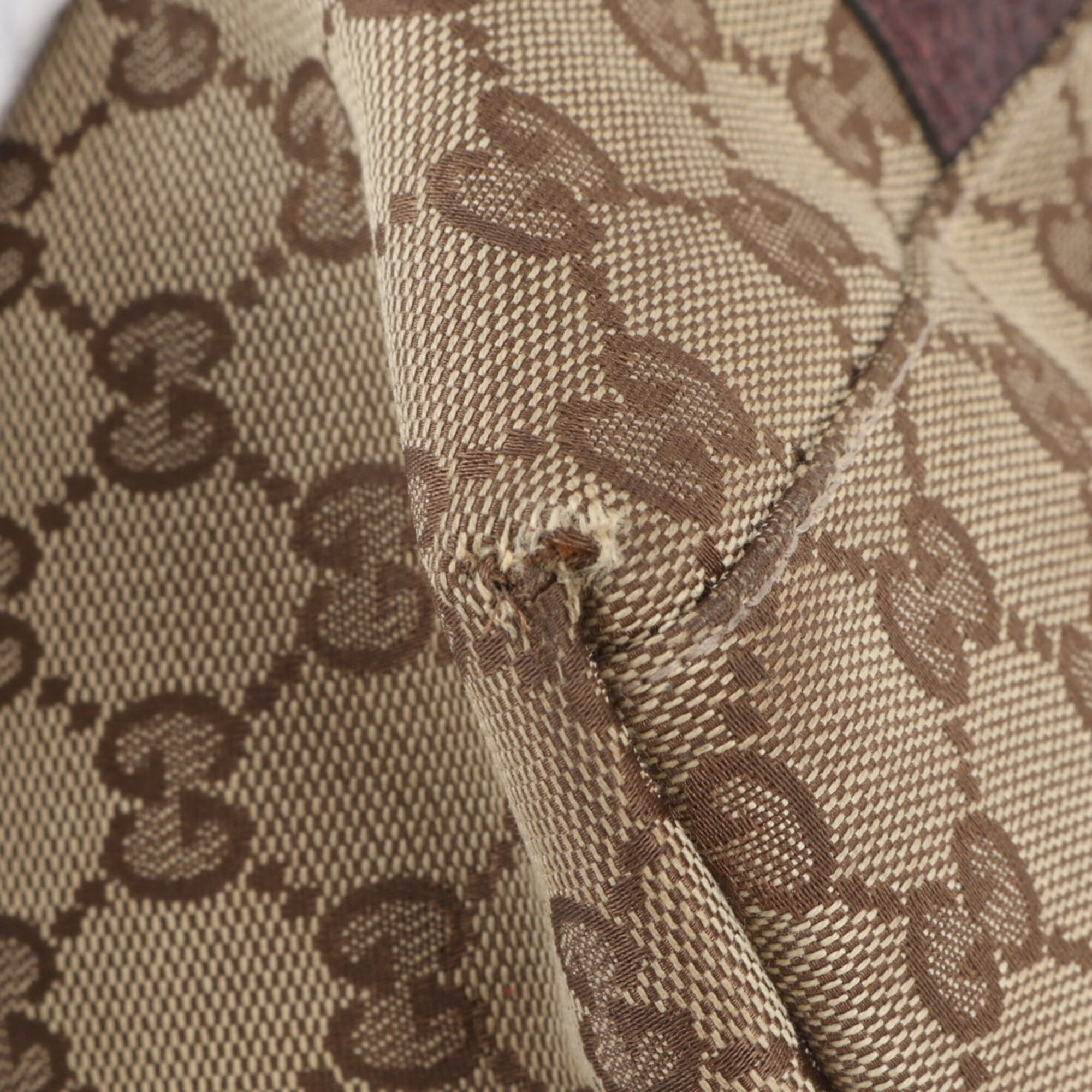 Gucci Brown Gg Canvas Handbag Shoulder Bag Tote Bag (Pre-Owned)