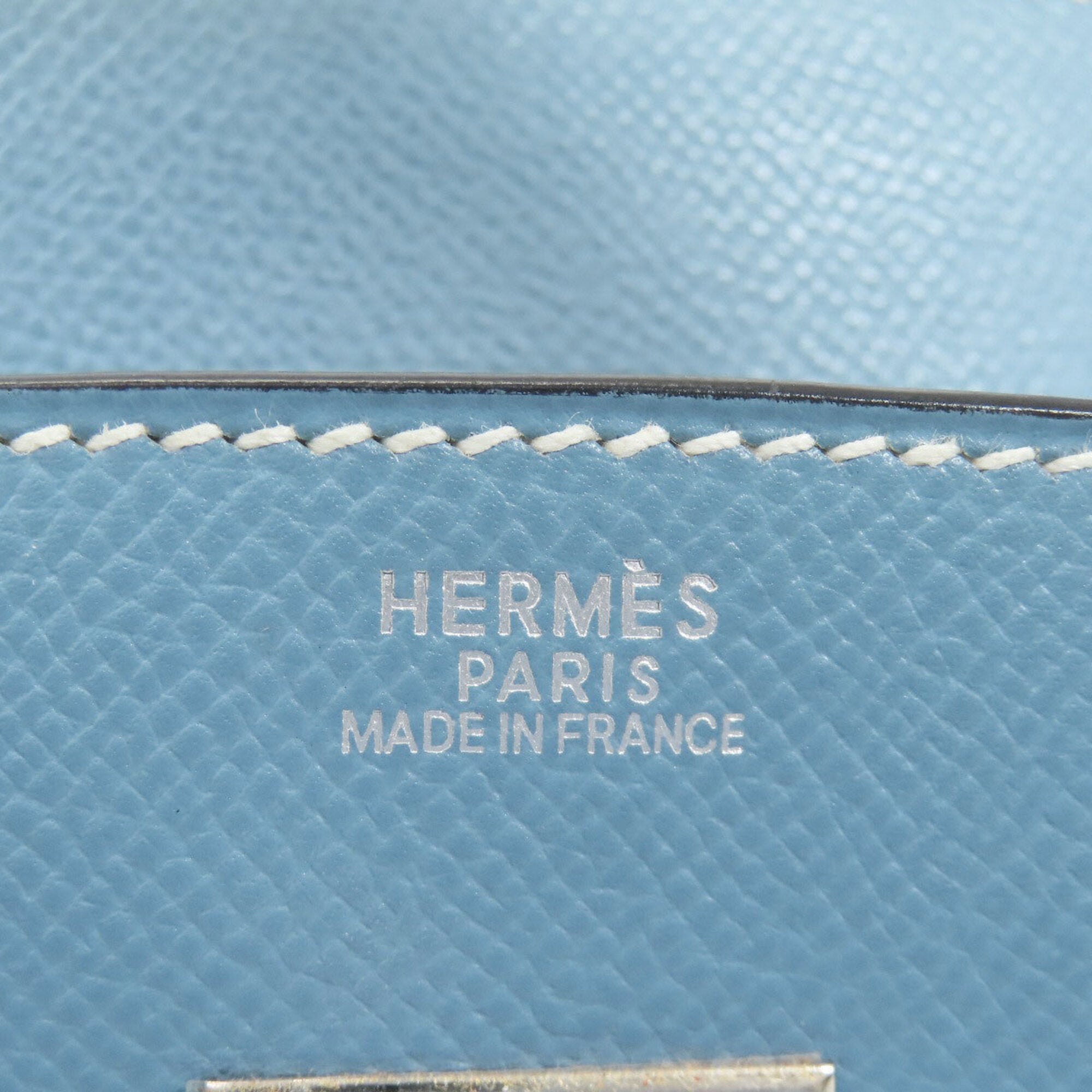 Hermes Blue Jean Epsom Leather Handbag (Pre-Owned)
