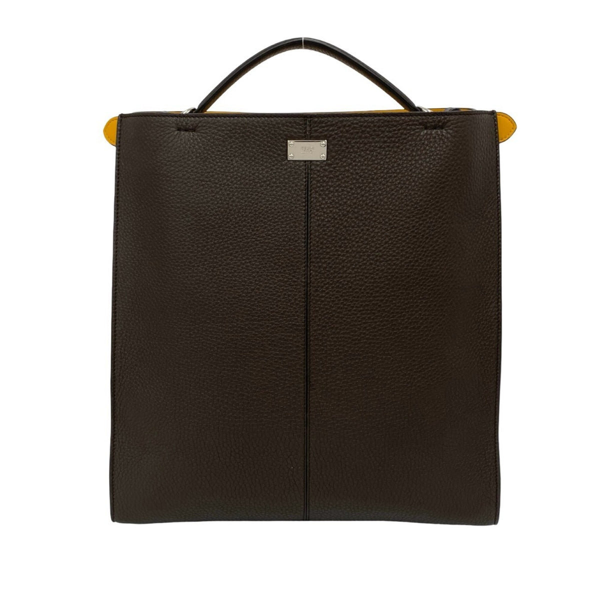 Fendi Brown Leather Handbag Shoulder Bag (Pre-Owned)