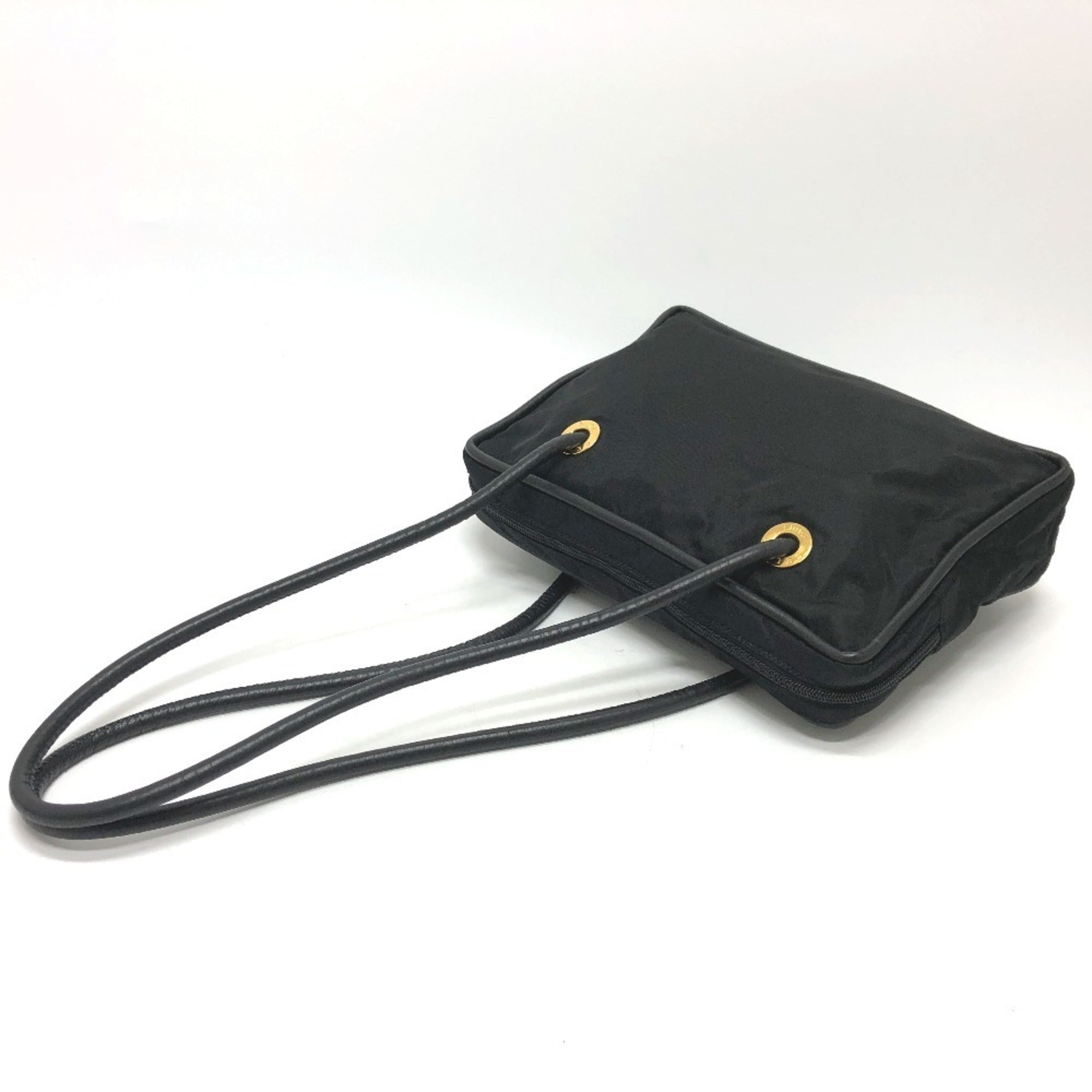 Celine Black Nylon Leather Shoulder Bag (Pre-Owned)