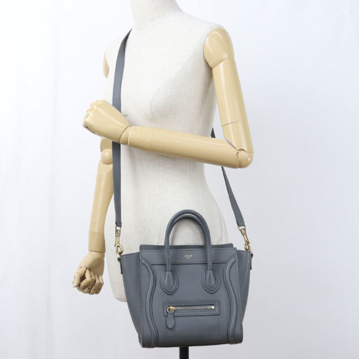 Celine Gray Leather Handbag (Pre-Owned)