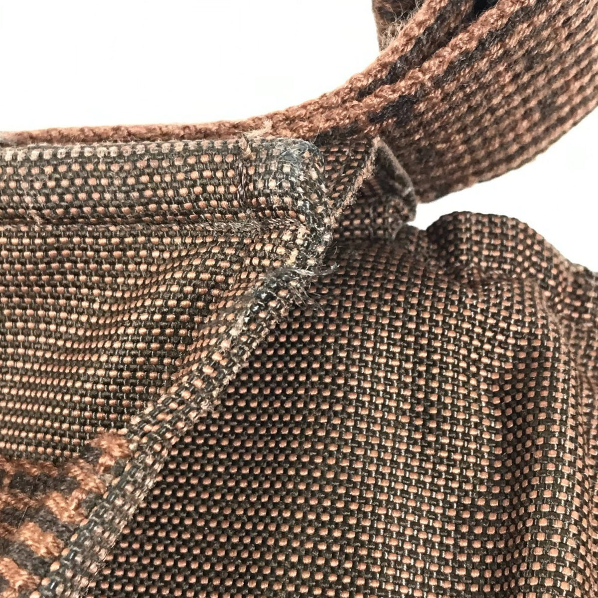 Hermes Brown Canvas Messenger Bag Shoulder Bag (Pre-Owned)